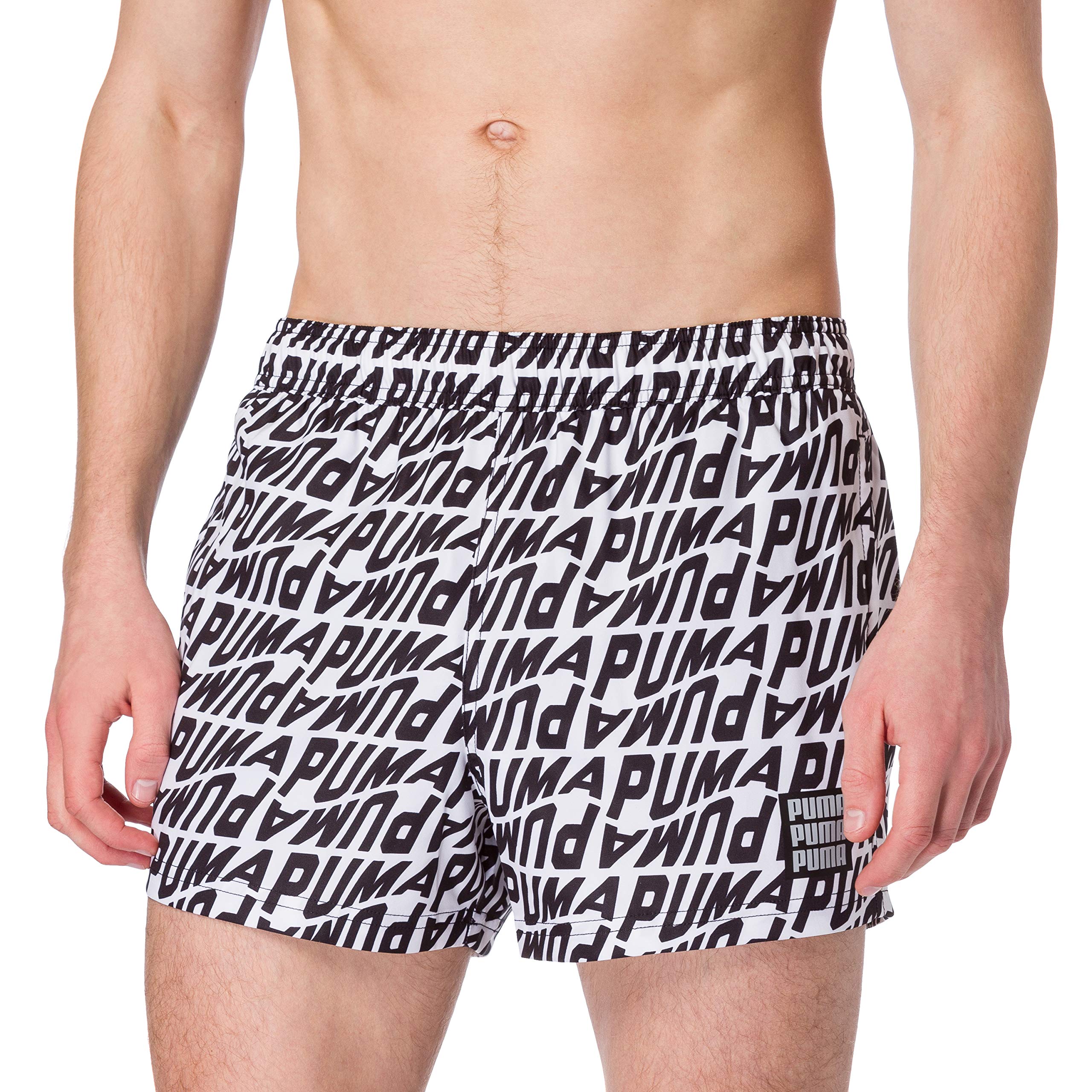PUMA Men's Wave All-Over-Print Swimming Shorts Trunks