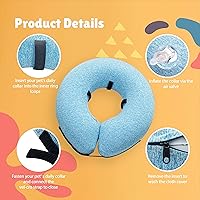 Vista 3 de Big Ant Collar inflable protector para perros y gatos, cono suave para perros después de la cirugía, collar de dona para cuello de perro, collar