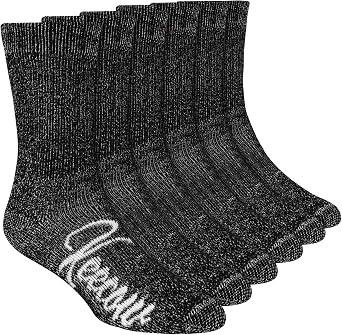 KEECOW Merino Wool Crew Socks For Men & Women, Thermal, Warm, Winter, Cushion, Hiking, Working, Running, 3 Pairs