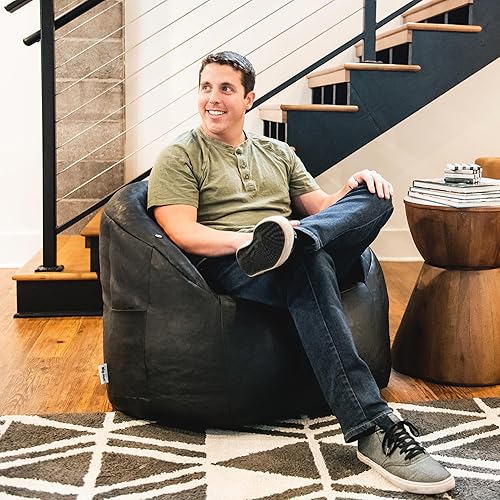 Miniatura 28 de Big Joe Milano Outdoor - Puf para exteriores, color blanco marino Cuero Montana Negro,Smartmax negro,Caribou,Carmel Montana Cuero,Blazer de