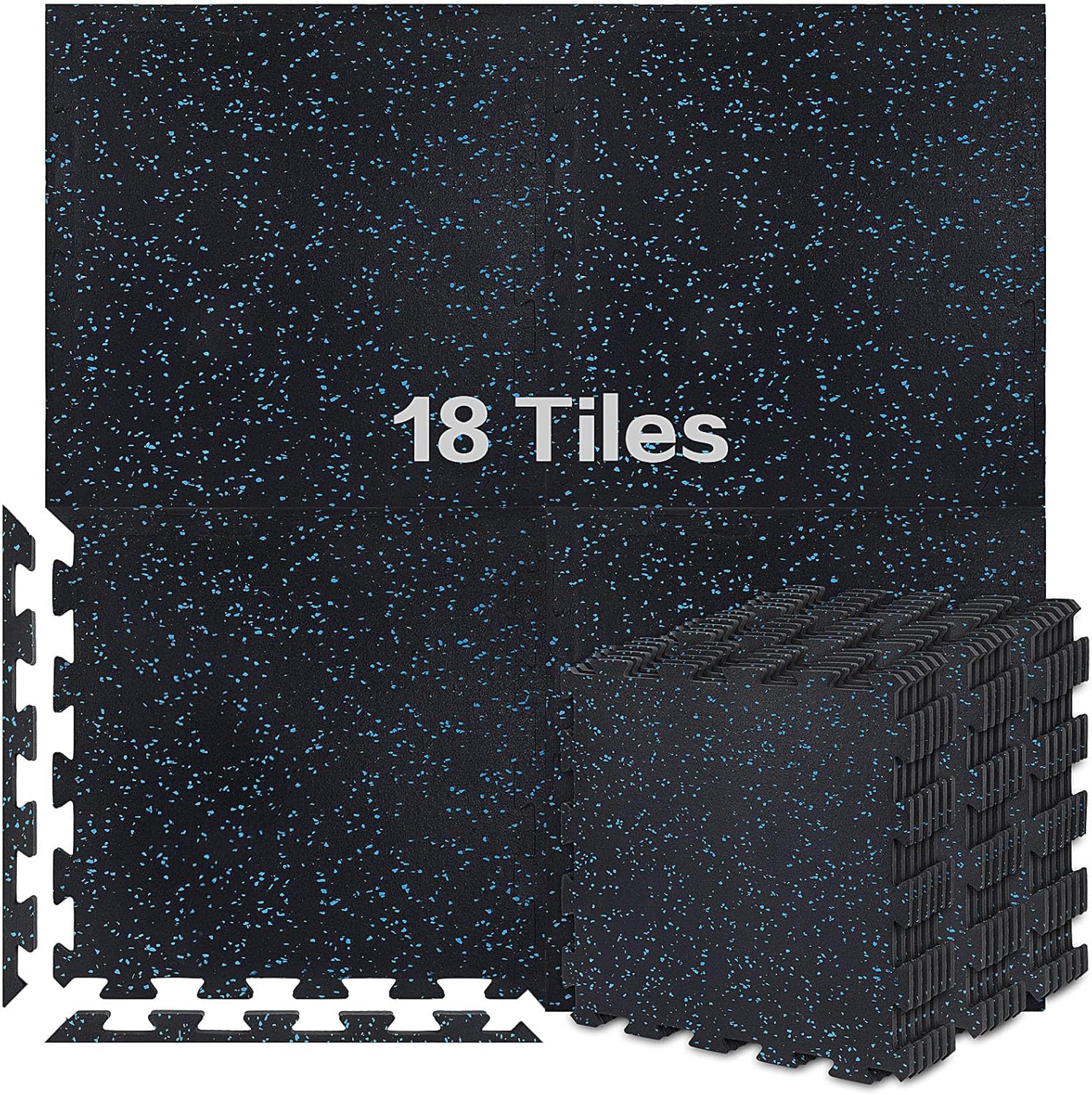 Tinideya 50 Sq Ft 0.56 Inch Thick Gym Flooring for Home Gym