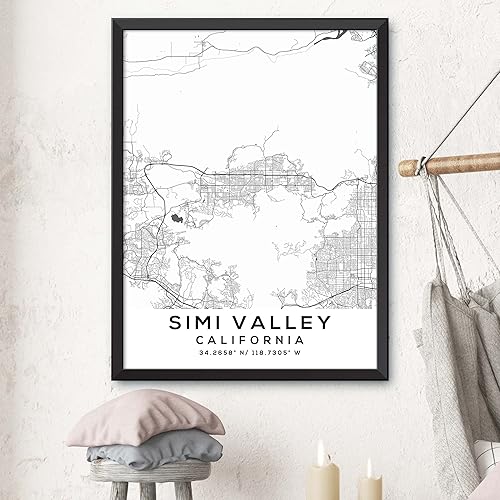 Miniatura 3 de Map of Simi Valley, California, Light 2 (8x10)