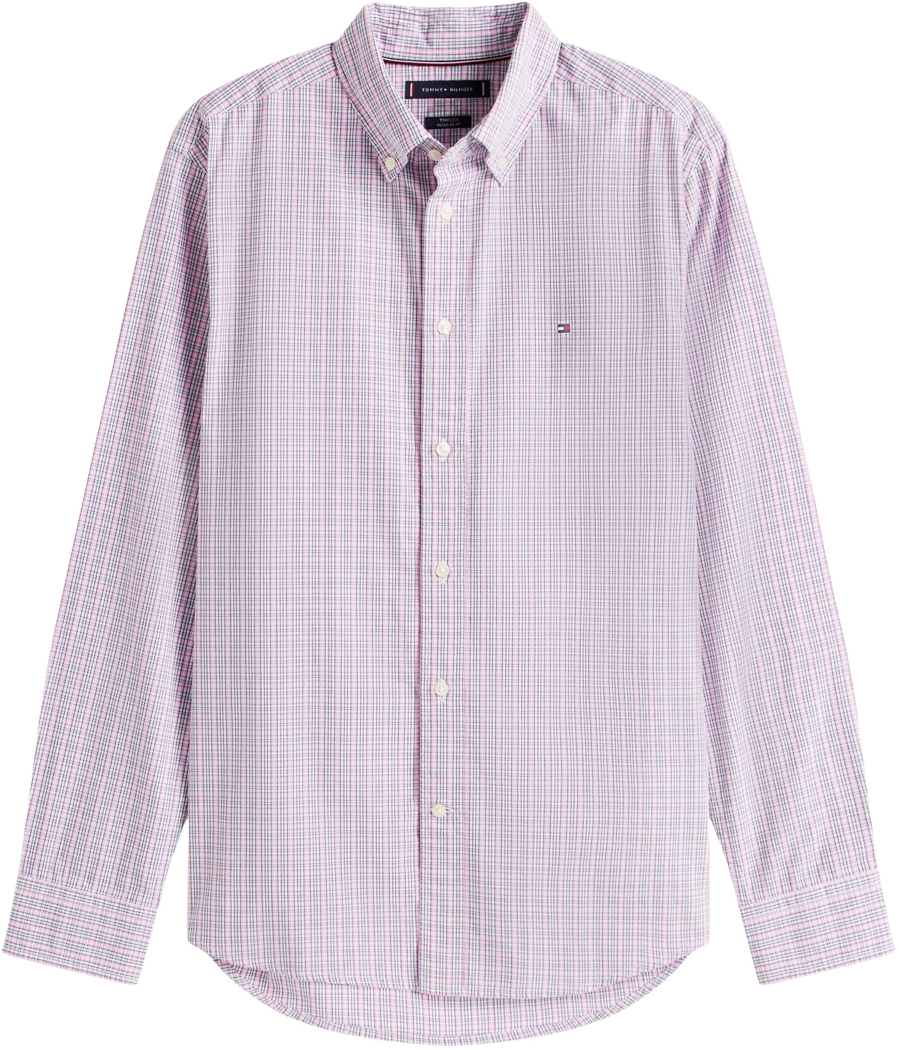 Tommy Hilfiger Camisa Hombre Flex Poplin Small Tartan de algodón