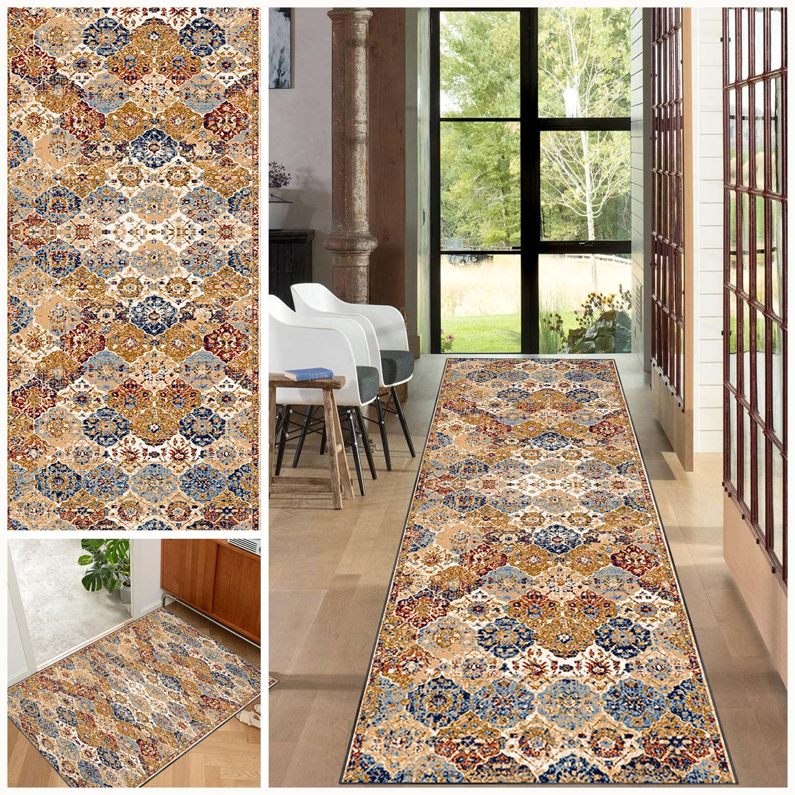 Tapis de couloir antidérapant moderne et sur mesure pour sécuriser le sol de votre cuisine