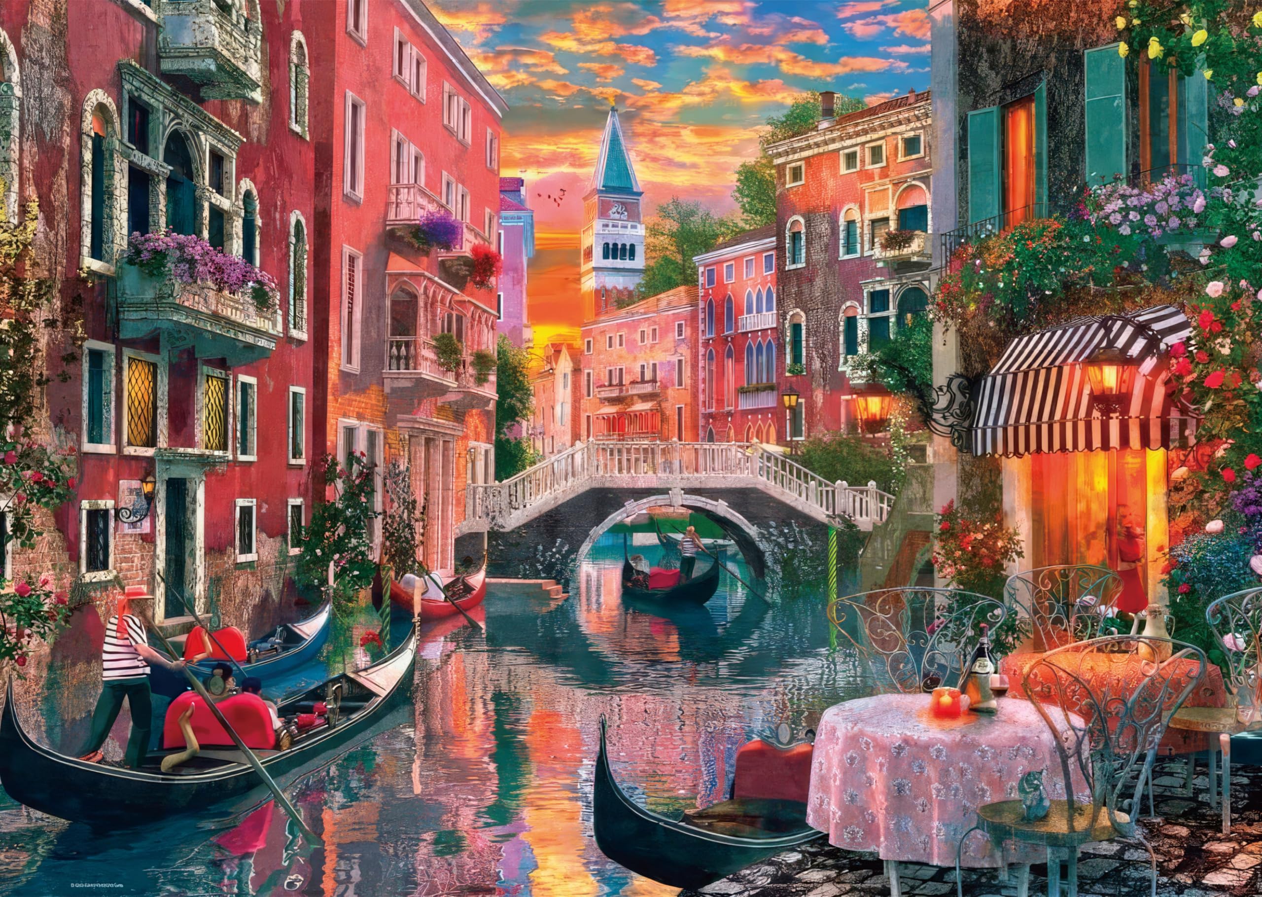 AveJoys Jigsaw Puzzles for Adults 1000 Piece Twilight in Venice 27.56 x 19.69 Inch Jigsaw Puzzle for Adults Educational Game 1000 Pieces Venice Puzzles for Adult