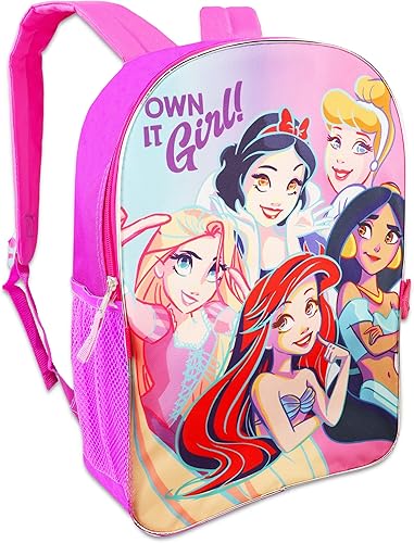 Miniatura 2 de Disney Princess - Mochila de 6 piezas con mochila de 16 pulgadas, bolsa de almuerzo, bolsa de agua y más (suministros escolares de princesas
