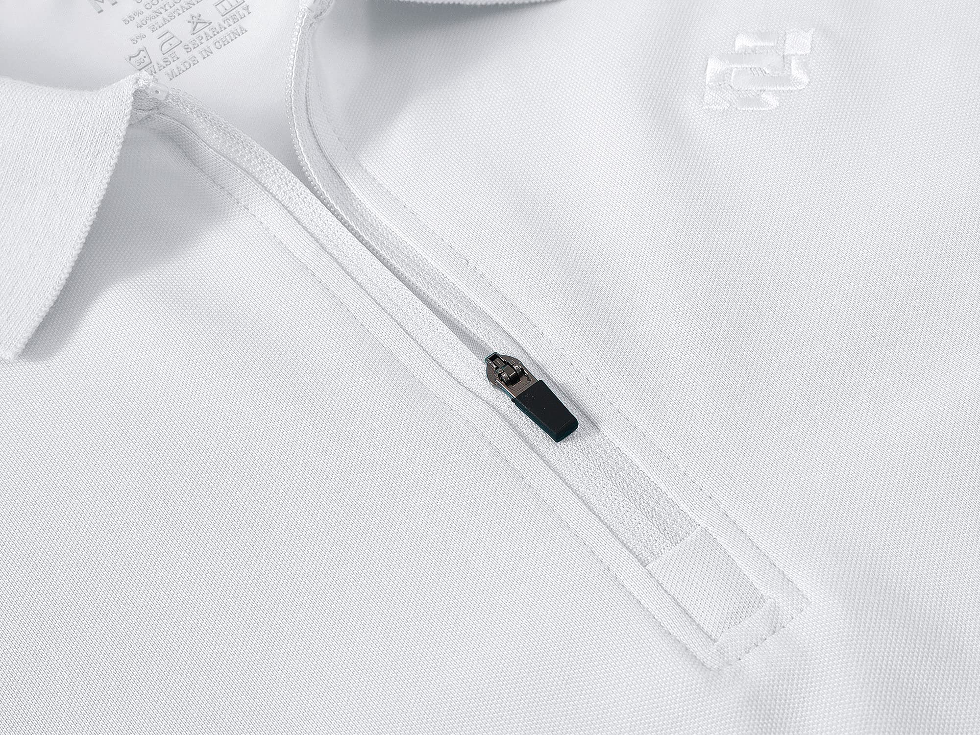 MoFiz Polo Femme Shirt Manches Longues Coton Sport Polo d'hiver Golf Tops Col Zippé