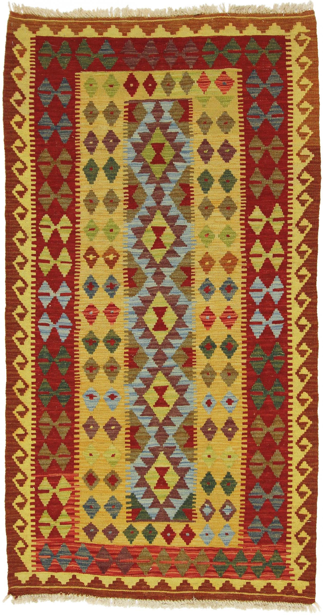 Tapis de course Kilim Afghan en pure laine pour réchauffer votre couloir