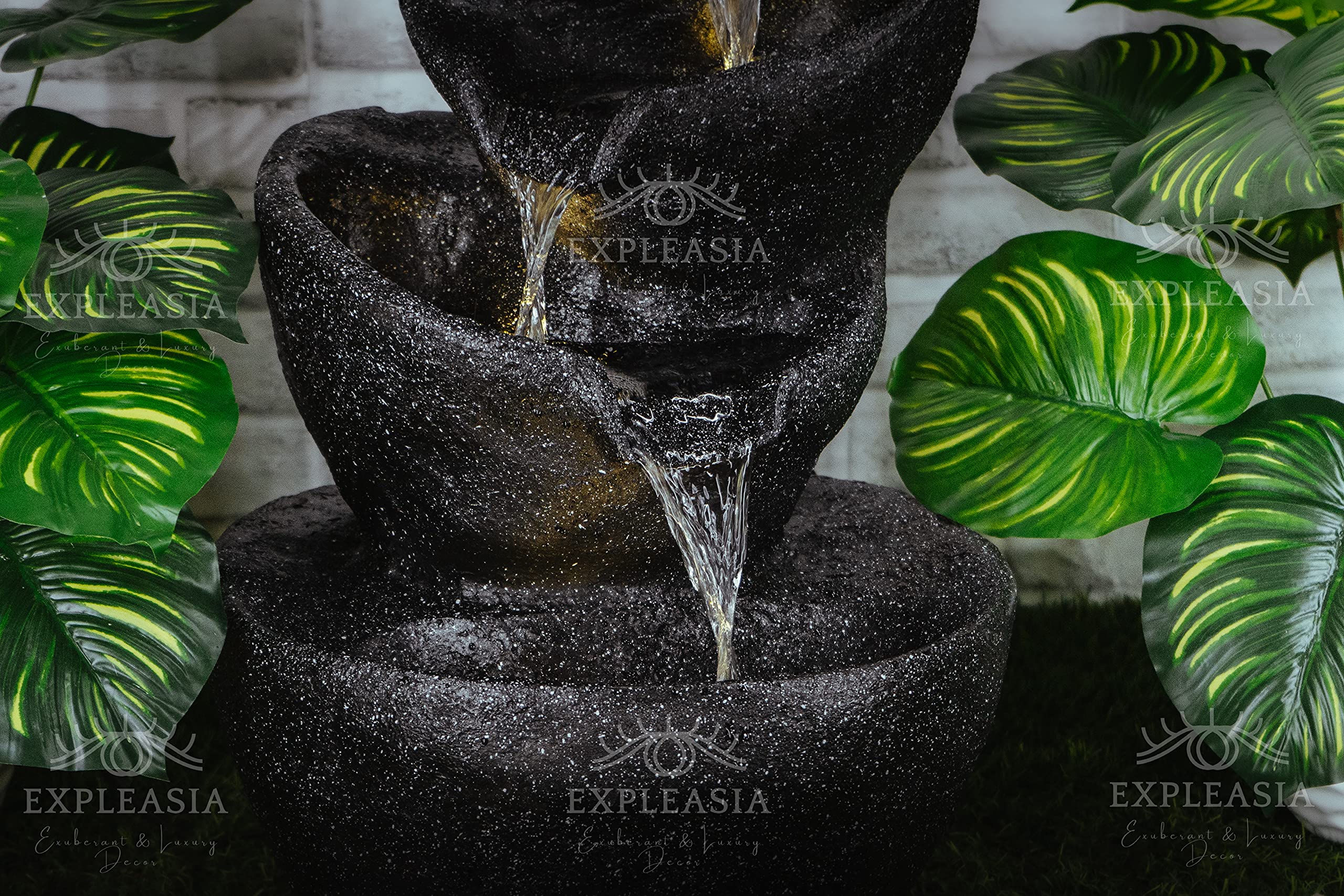 EXPLEASIA Stacked Pot Water Fountain, Water Fountain for Home Big Size, Water Fountain for Garden, Water Fountain for Home vastu, Fountain for Home décor Waterfall, Indoor Water Fountain - Image 3 thumbnail