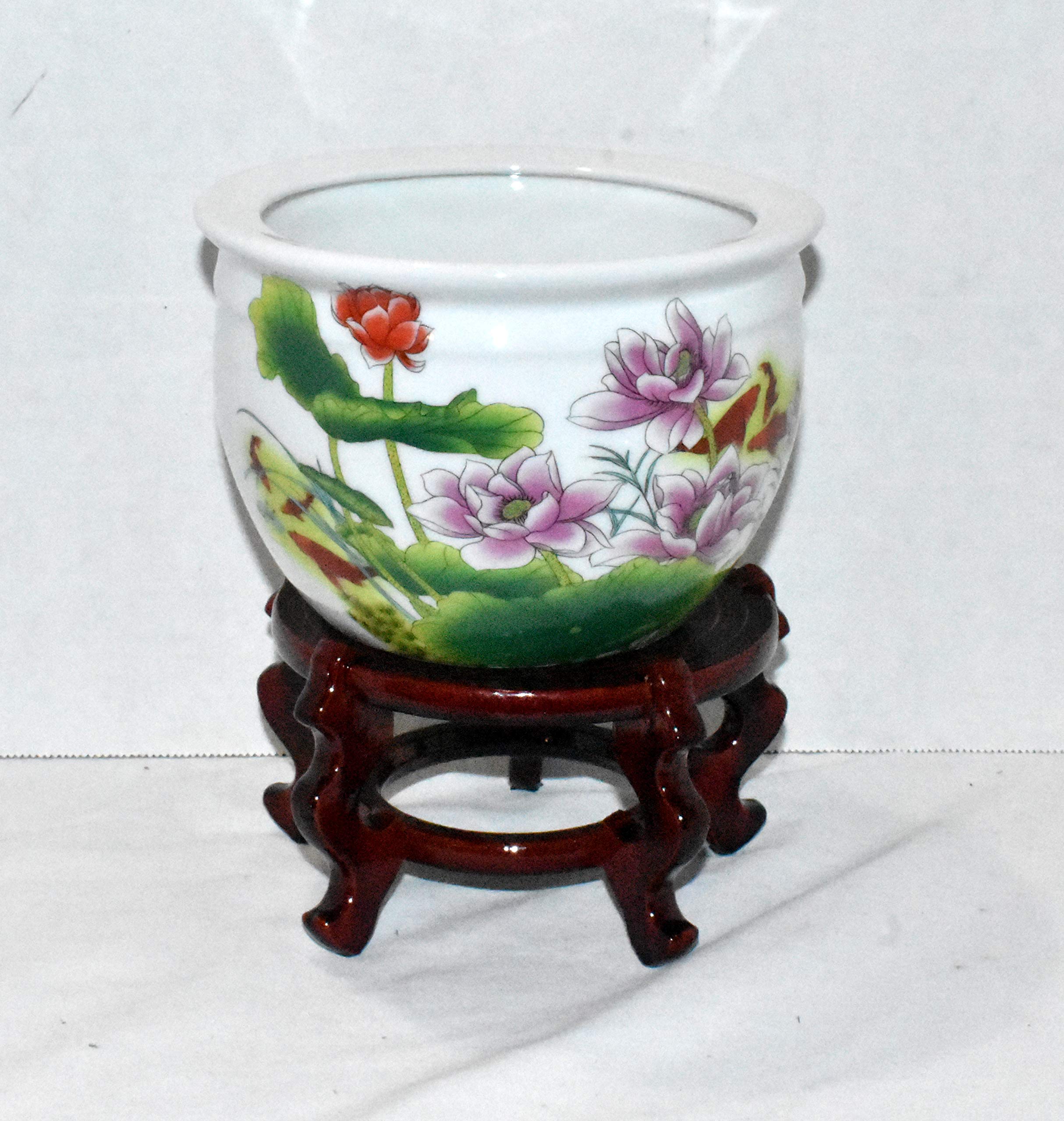 Buy 6" Oriental Lily Pads & Pink Lily Flowers with Koi Fish Goldfish