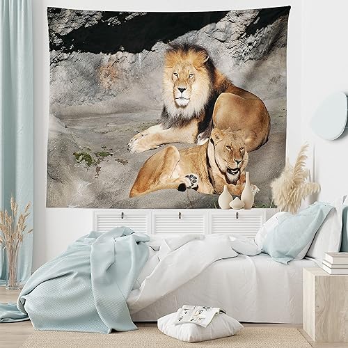 Miniatura 187 de Ambesonne Tapiz gótico, patio con hiedra encantada en la puerta antigua al bosque, colgante de pared ancho para dormitorio, sala de estar, 2-Verde