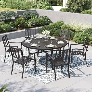 PHI VILLA 7 Piece Round Table Set image