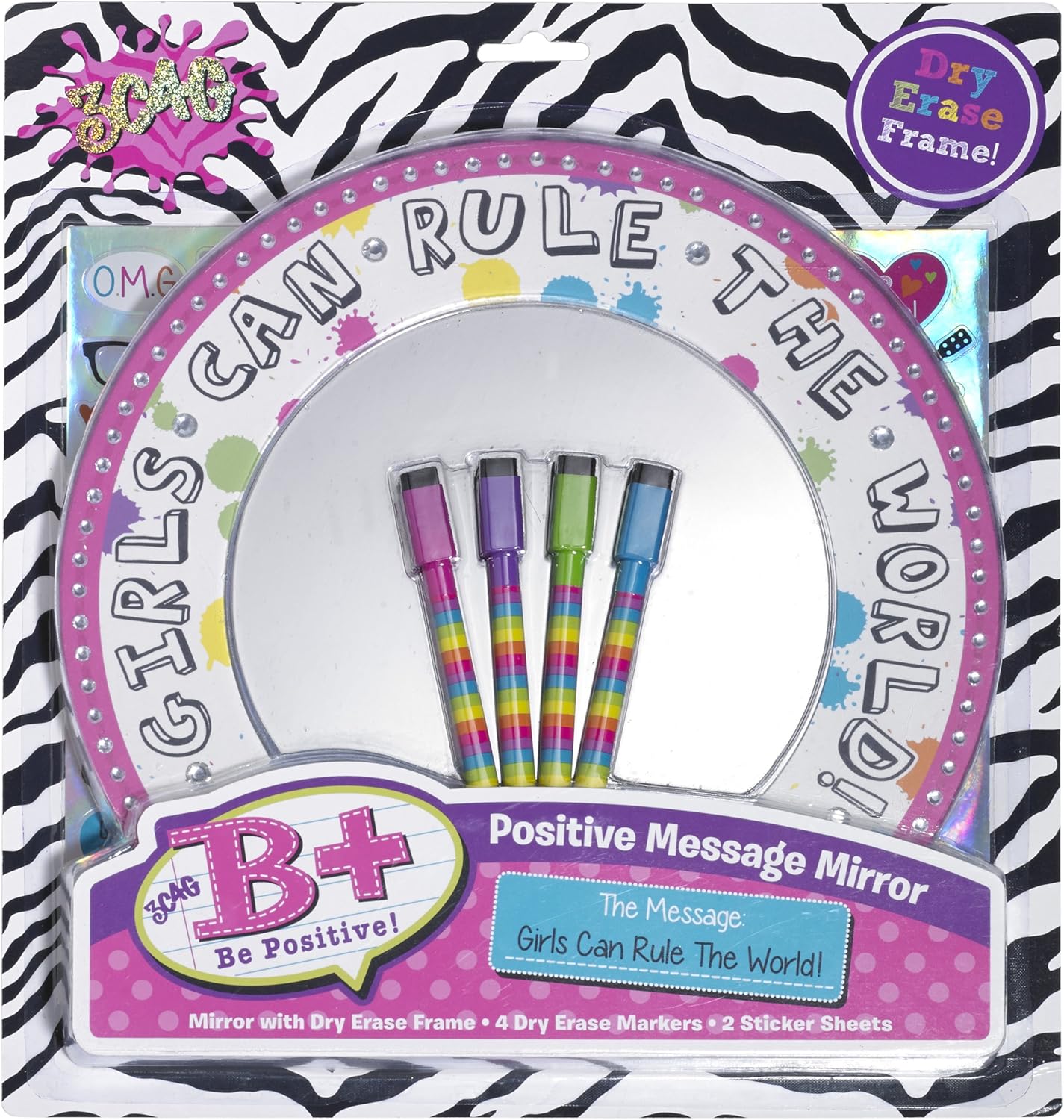 3C4G Girls Rule Dry Erase Mirror Home & Kitchen