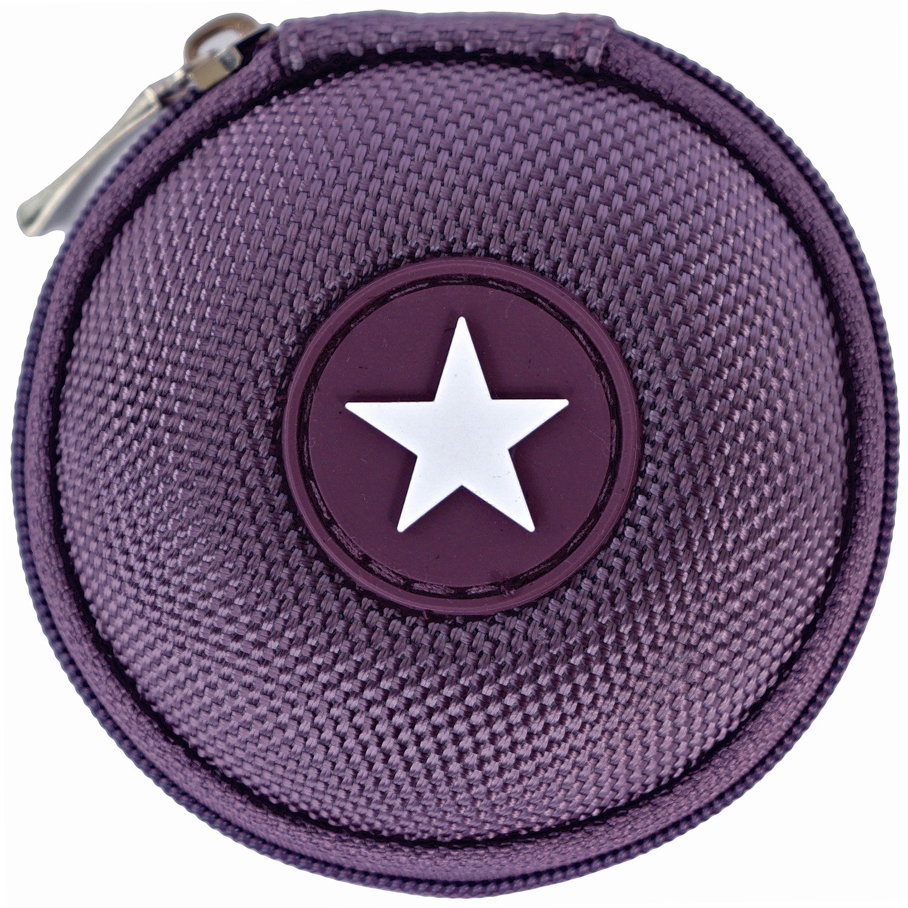 immi Mini-Etui, Case nur 7cmØ, Täschchen für kleine Utensilien (Lila/Stern)