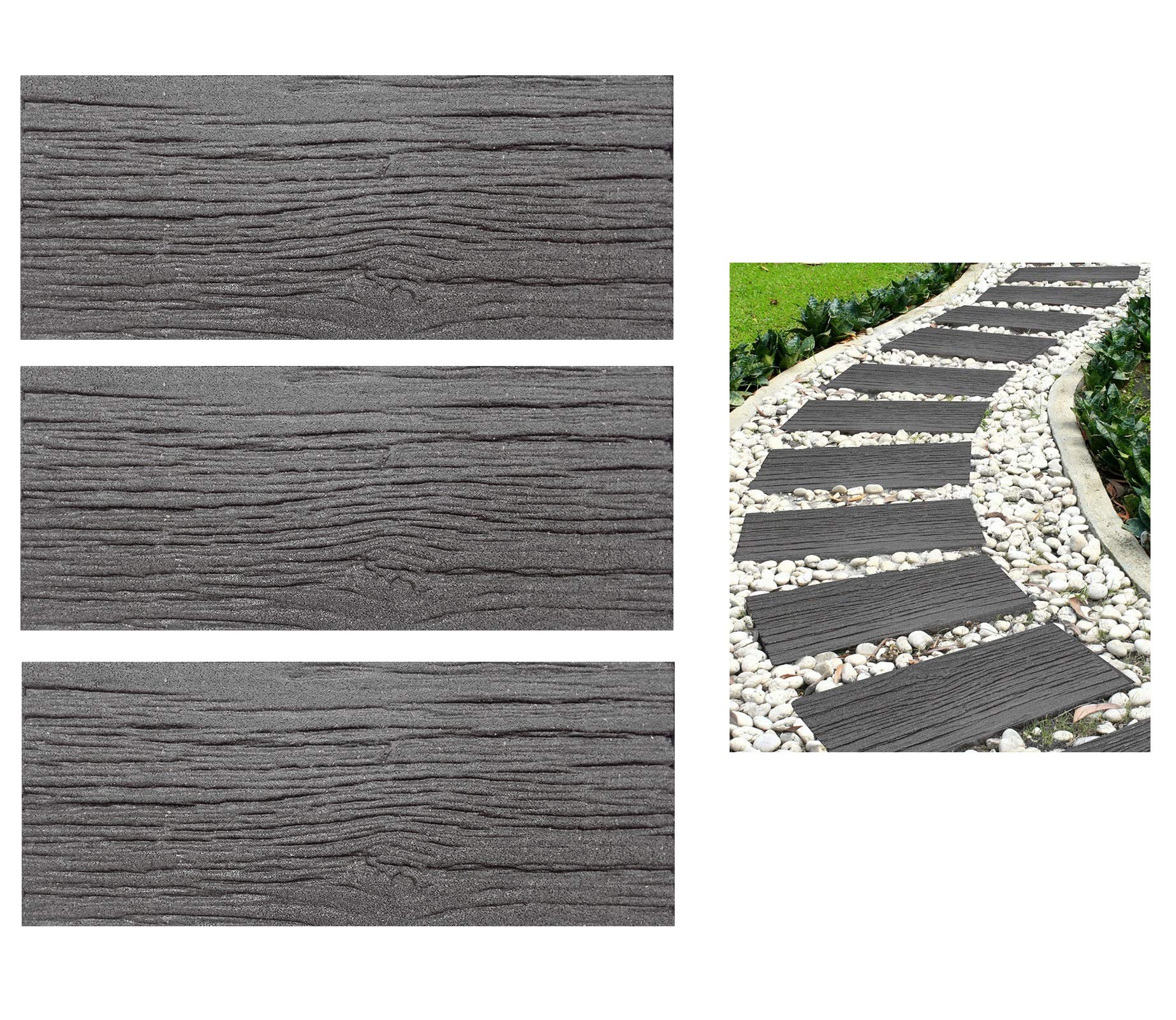 3 x Grey Railroad Step Stone