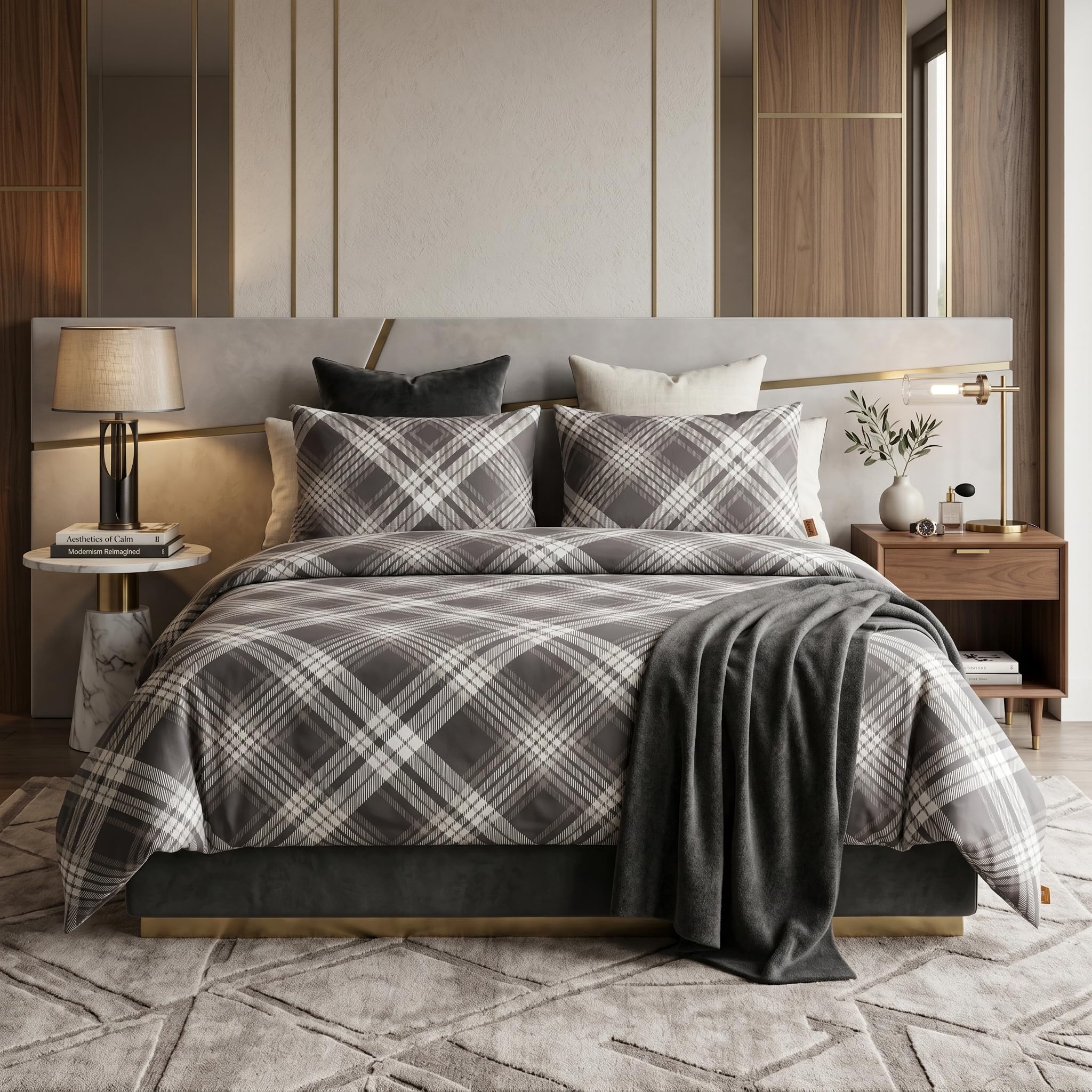 LOOM AURA Soft Microfibre Duvet Cover Set with Pillowcases & wrinkle resist