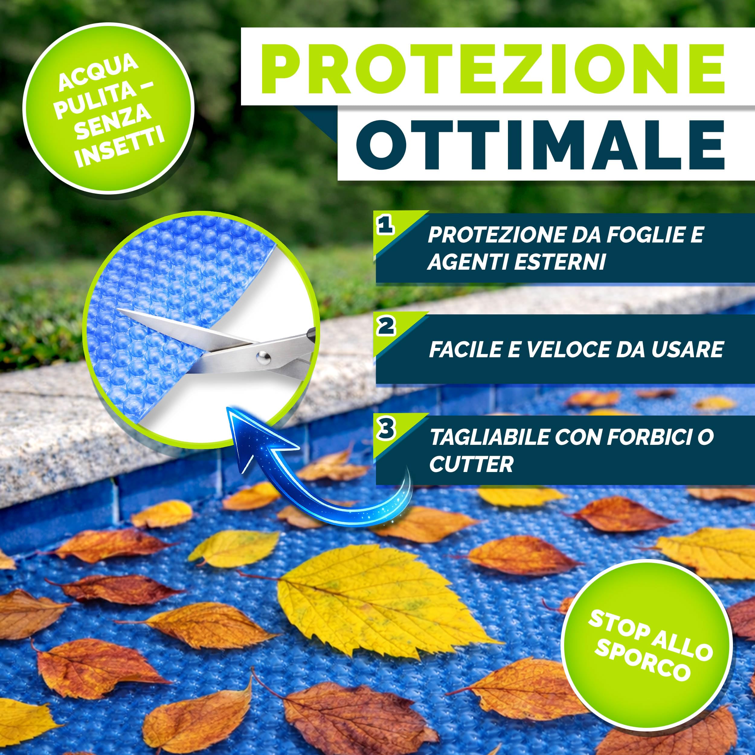 tillvex® Copertura Solare Premium per Piscina 400 µm Rettangolare 800x400 cm | Telo Solare Termico ritagliabile | Copertura Solare | Riscaldamento Piscina Telo Solare per riscaldamento dell'acqua