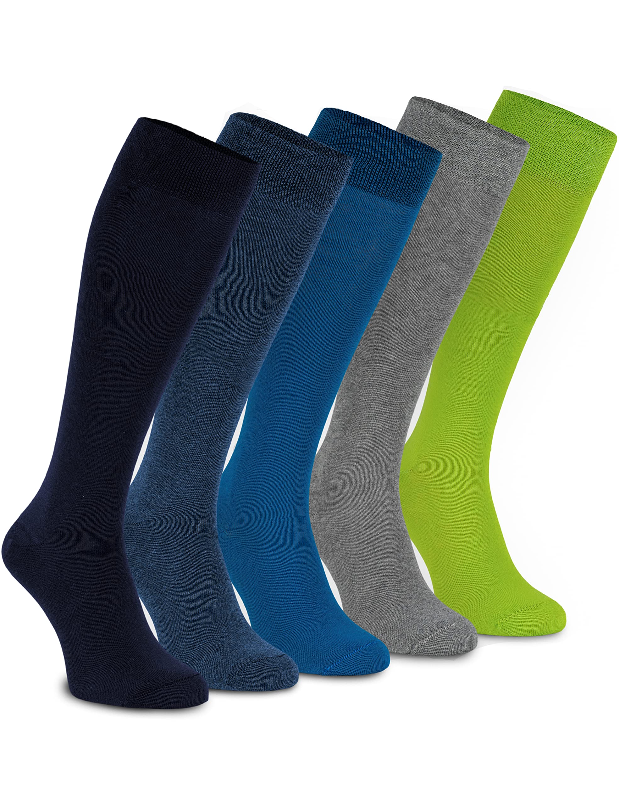 Produktbild von Yenita 3 Paar Damen Kniestrümpfe Uni, Baumwolle, Brauntöne, Gr. 35-38