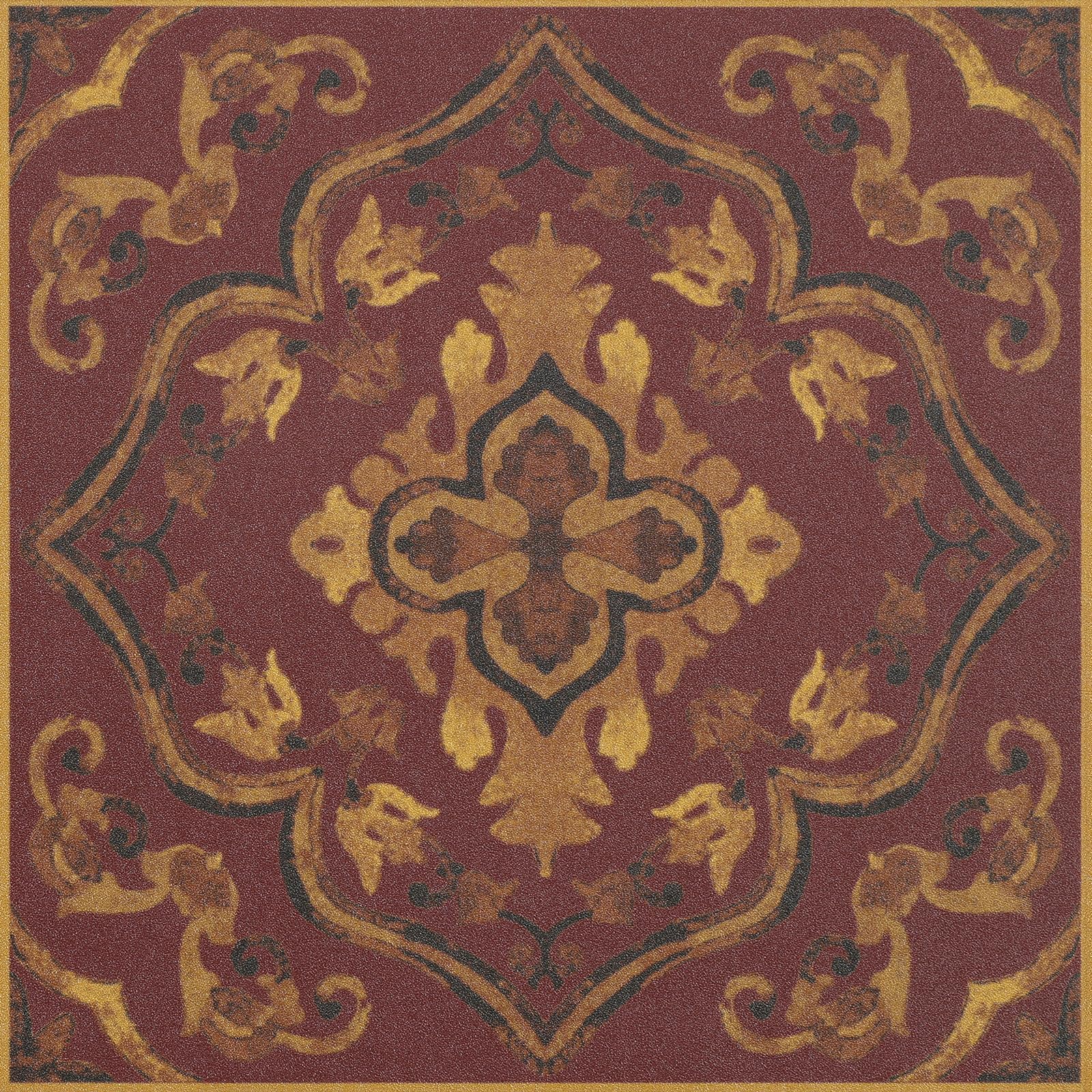 VEELIKE Rotolo di pavimento in vinile linoleum impermeabile, autoadesivo, resistente, per camera da letto, cucina, bagno, 30,5 x 305,5 cm, colore: bordeaux anticato