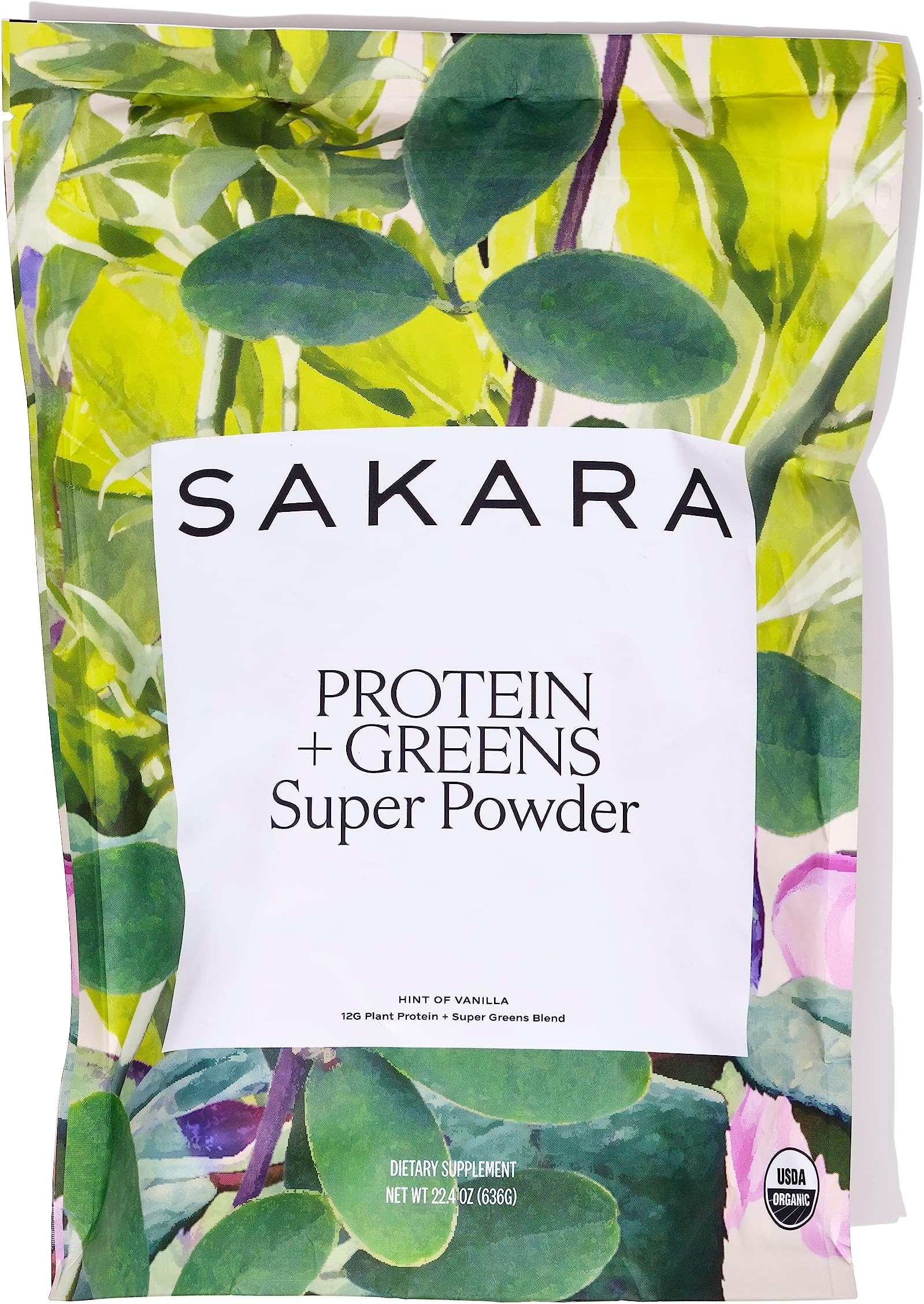 Sakara Protein + Greens Super Powder, 30 Servings Organic