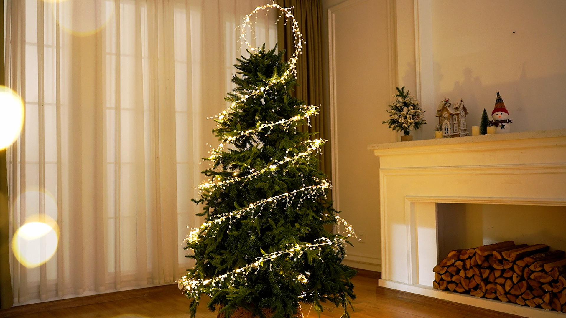 Glooglitter 40ft Christmas Tree Crystal Garland Decorations, 98ft