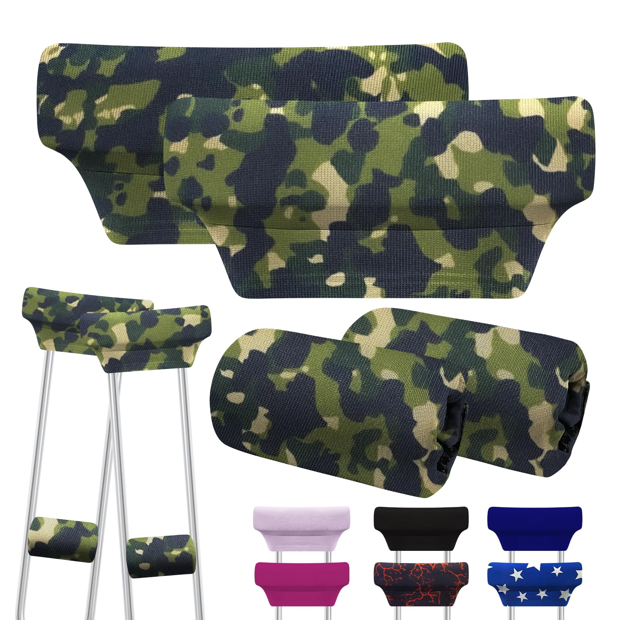 SPRING SEAON Soft Underarm Crutch Padding and Hand Grip Covers,6-Piece Set