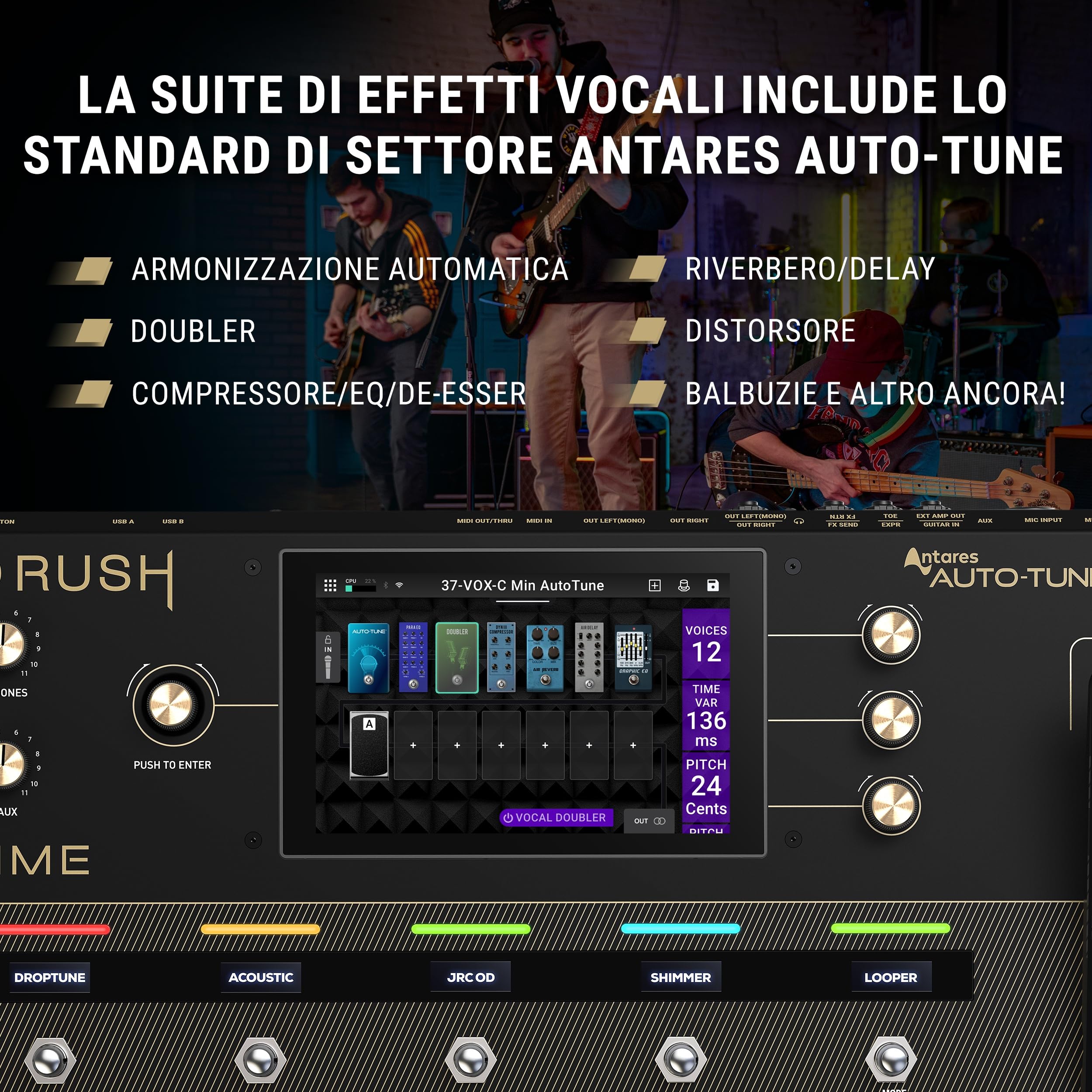 HeadRush Prime e FRFR112 MK2 - Pedaliera multieffetto per chitarra e voce, e 12-inch ampli da 2500W per chitarra e basso con Bluetooth