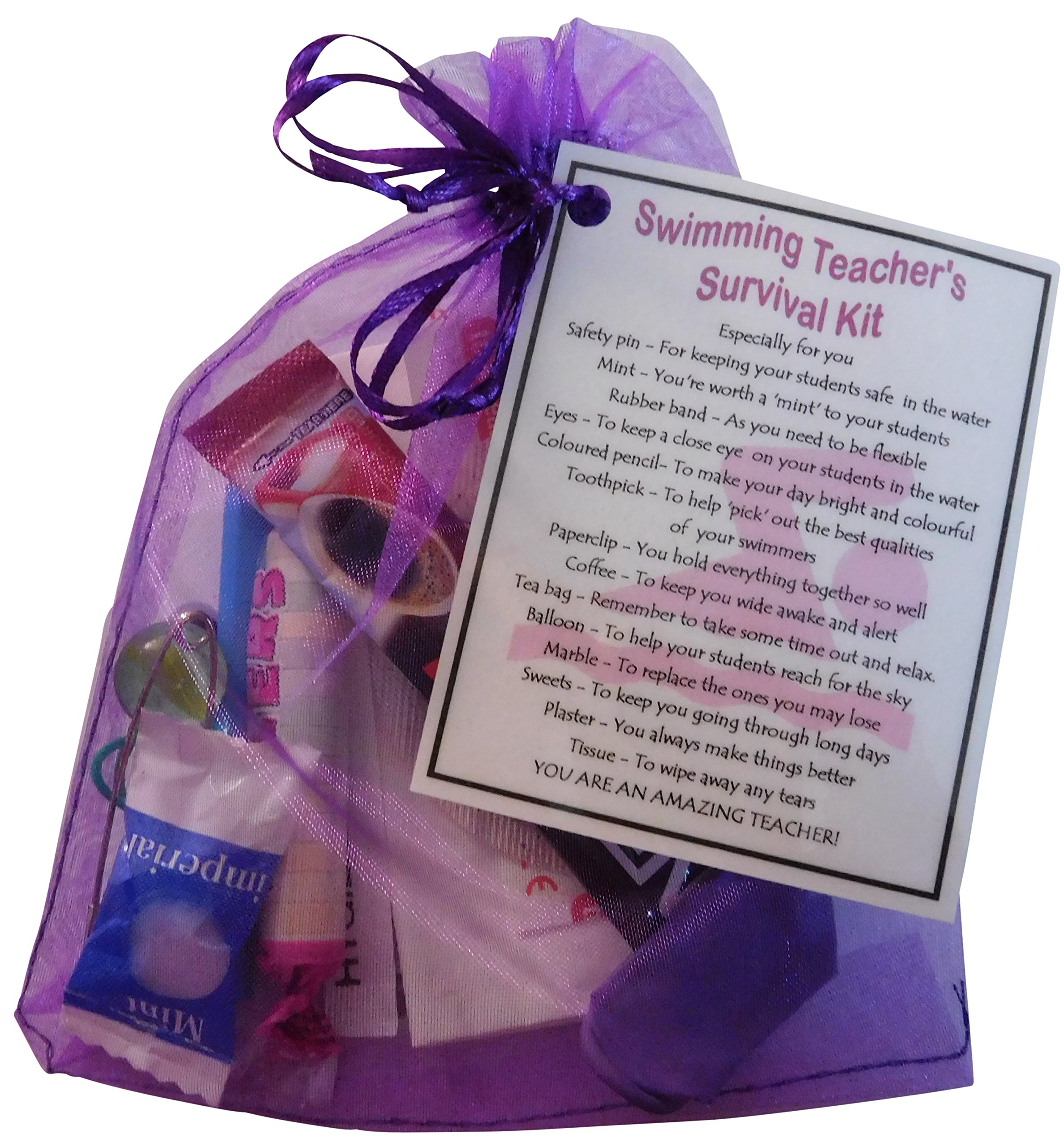 Smile Gifts Uk Swimming Teacher Survival Kit Gift (Great Present For Christmas, End Of Year Or Just Because...)