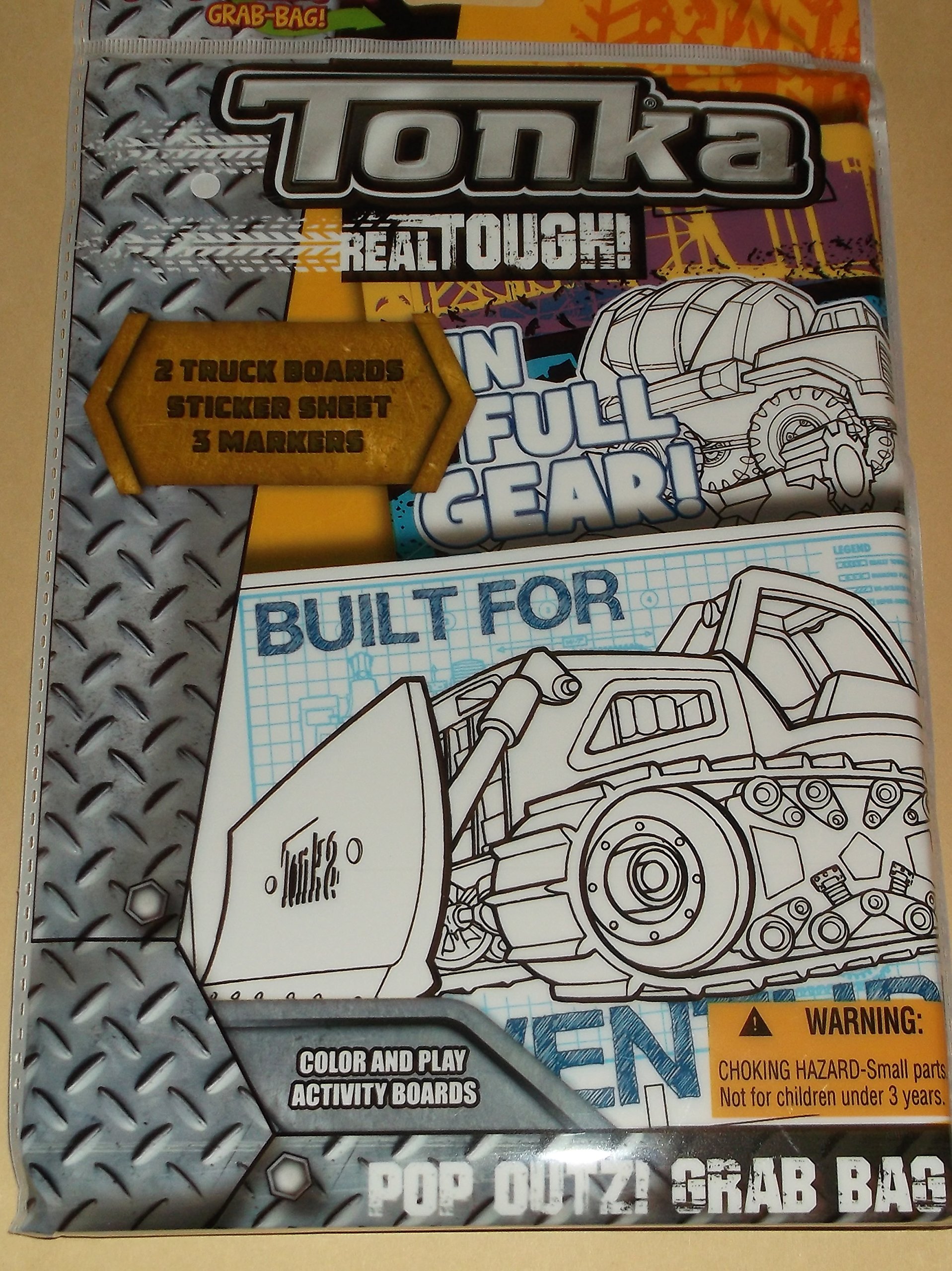Pop Outz Grab Bag Tonka Real Tough Grab Bag Colour and Play Activity Boards