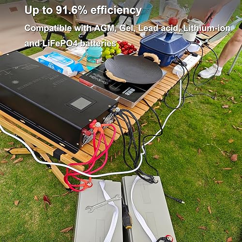 Miniatura 7 de Inversor de onda sinusoidal pura de 5000W 24V, 24 voltios DC a CA 120V 240V inversor de potencia de fase dividida, 2 terminales de cable de CA,