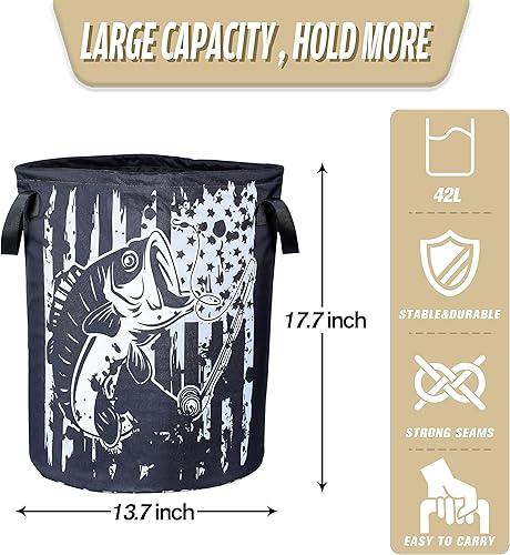 Miniatura 9 de Cesta de lavandería de fútbol americano, plegable, impermeable, de tela Oxford, divertida, cesta de lavandería, cubo de almacenamiento de ropa,