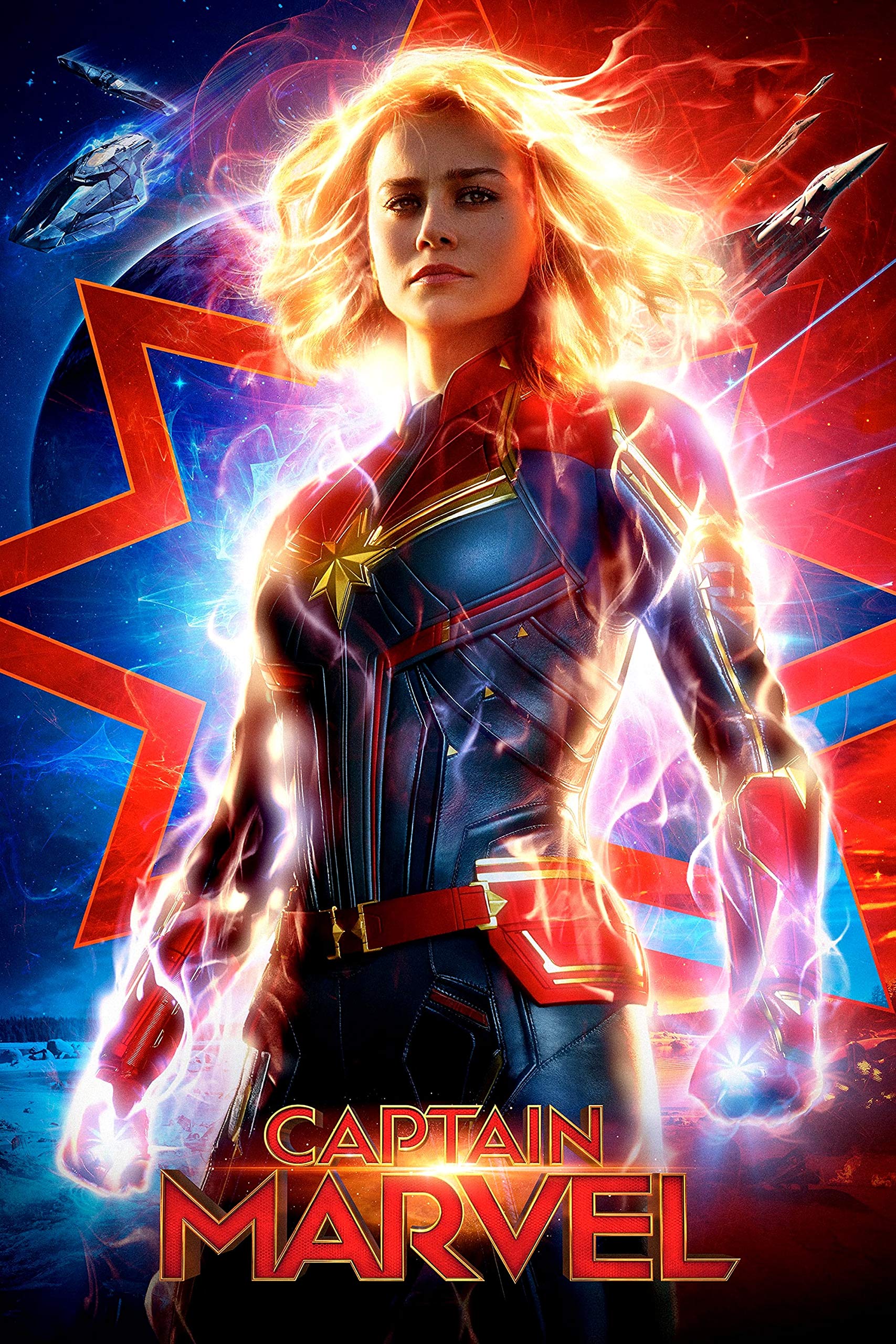 Crafty Little Penguin Captain Marvel Movie Poster Print Wall Art A6 A5 A4 A3 A2 Maxi Movie Comics - 1649 (A2-420 x 594 mm)