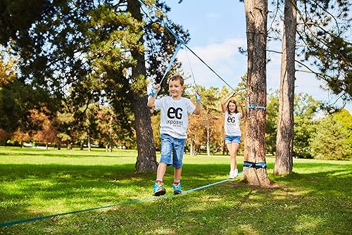 Miniatura 3 de Slackline Kit 60ft with Training Line Tree Protectors High Grade Ratchet  Cover Arm Trainer Set Up Instruction Booklet and Carry Bag  Complete Slack