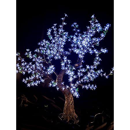 bright baum luz led cherry arbol artificial 4 8 feet color blanco frio