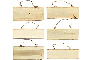 6-Pack Basswood Rectangle Plaque: Wood Sign for Arts and Crafts