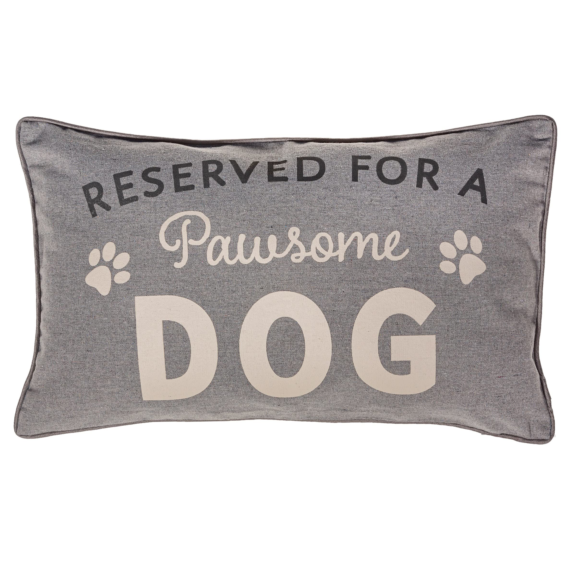 Sass & Belle Grey Reserved For The Dog Cushion Cover - Decorative Sofa Accessory For Living Rooms Pillow Cover For Home Decor Accent And Thoughtful House Gifts