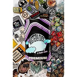 1985 Games Premium Mystery Dice, Set of 7 Polyhedral Dice, Heart Dice, Pink Dice, Suitable for Role Playing, Table Games (Premium Mystery Pack of 6)