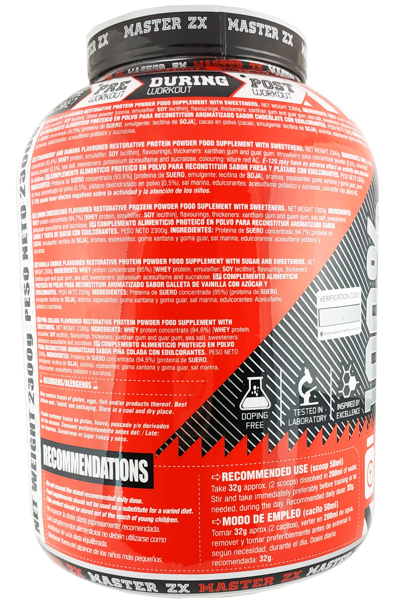 protein Master ZX | WPC - 100% WHEY Protein, Pure Protein Powder - 5 Lbs