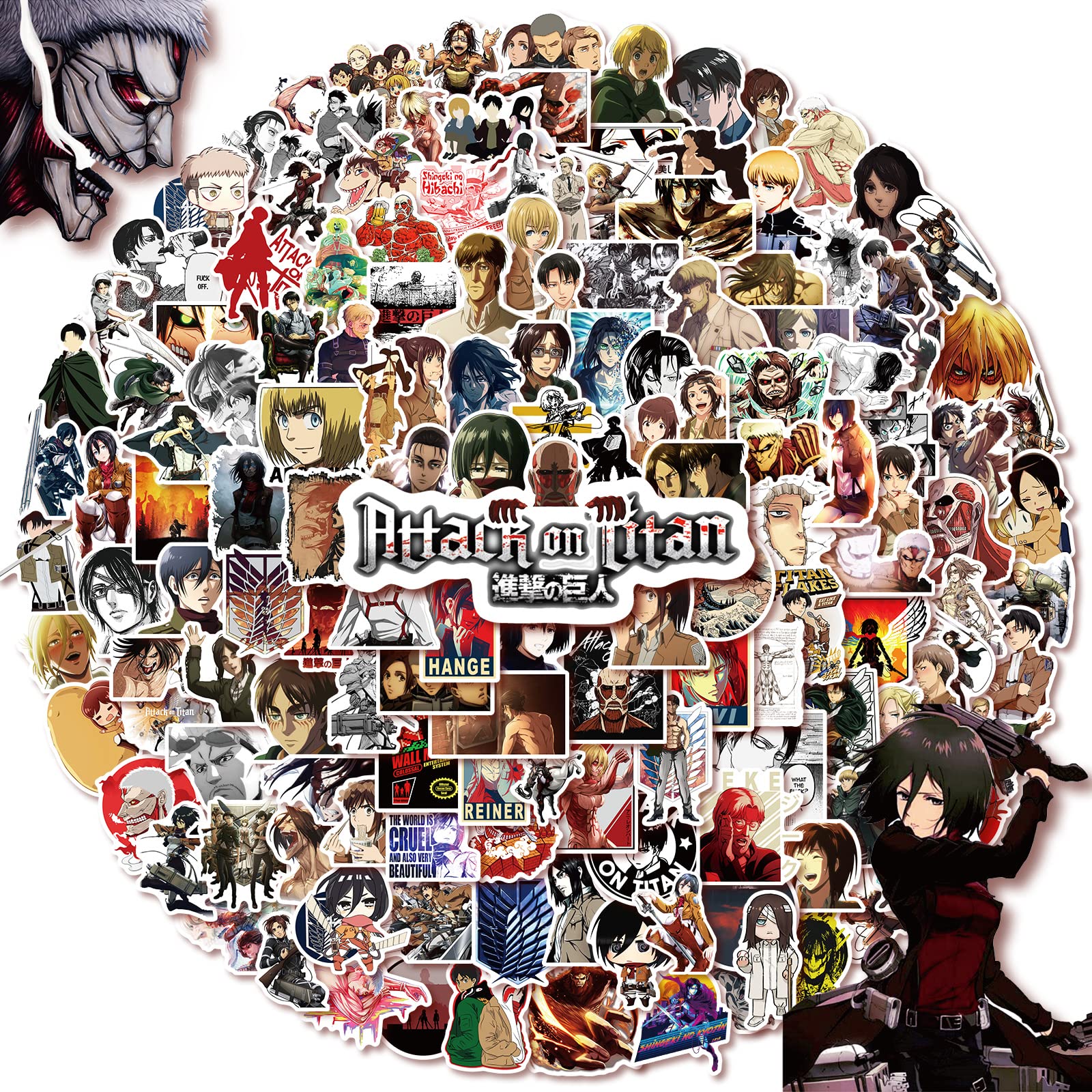 Buy 200 PCS Attack on Titan Stickers, Anime Season 4 AOT Sticker Packs