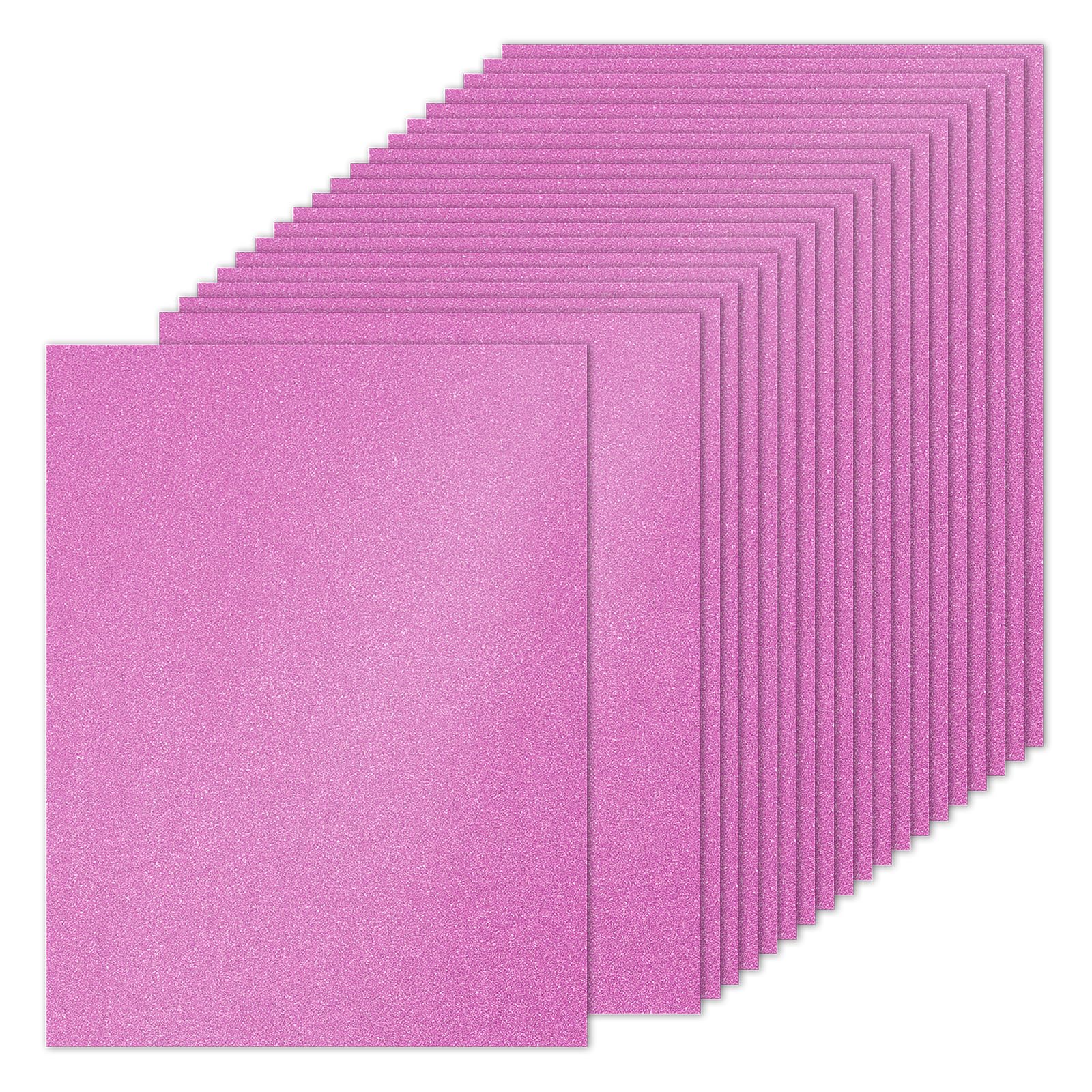 PATIKIL 20 Sheets Dark Pink Glitter Cardstock 8.5 x 11 in