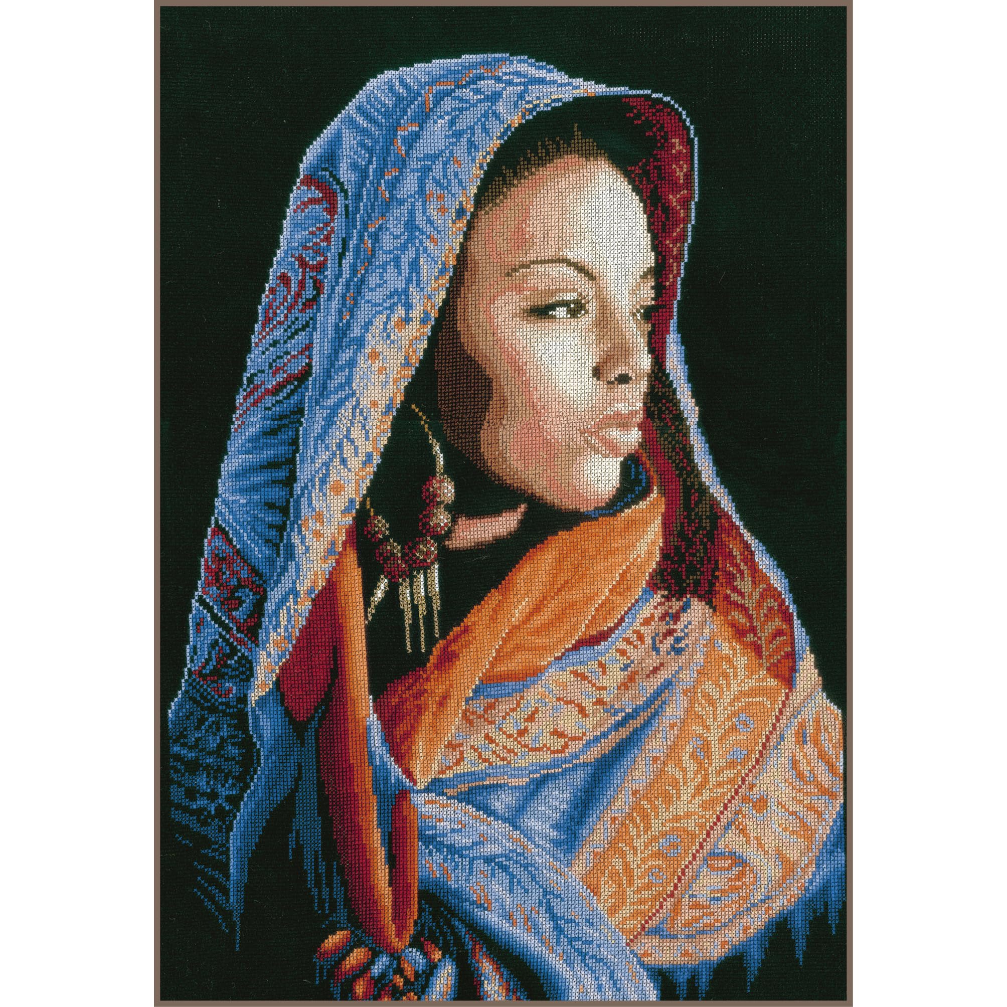 Lanarte Counted Cross Stitch Kit: African Lady (Aida,B), NA, 32 x 48cm, NA, NA