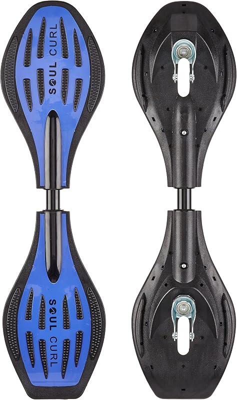 Soul 5060427390738 Curl - Tabla con ruedas para adultos Waveboard Pro con bolsa, color azul
