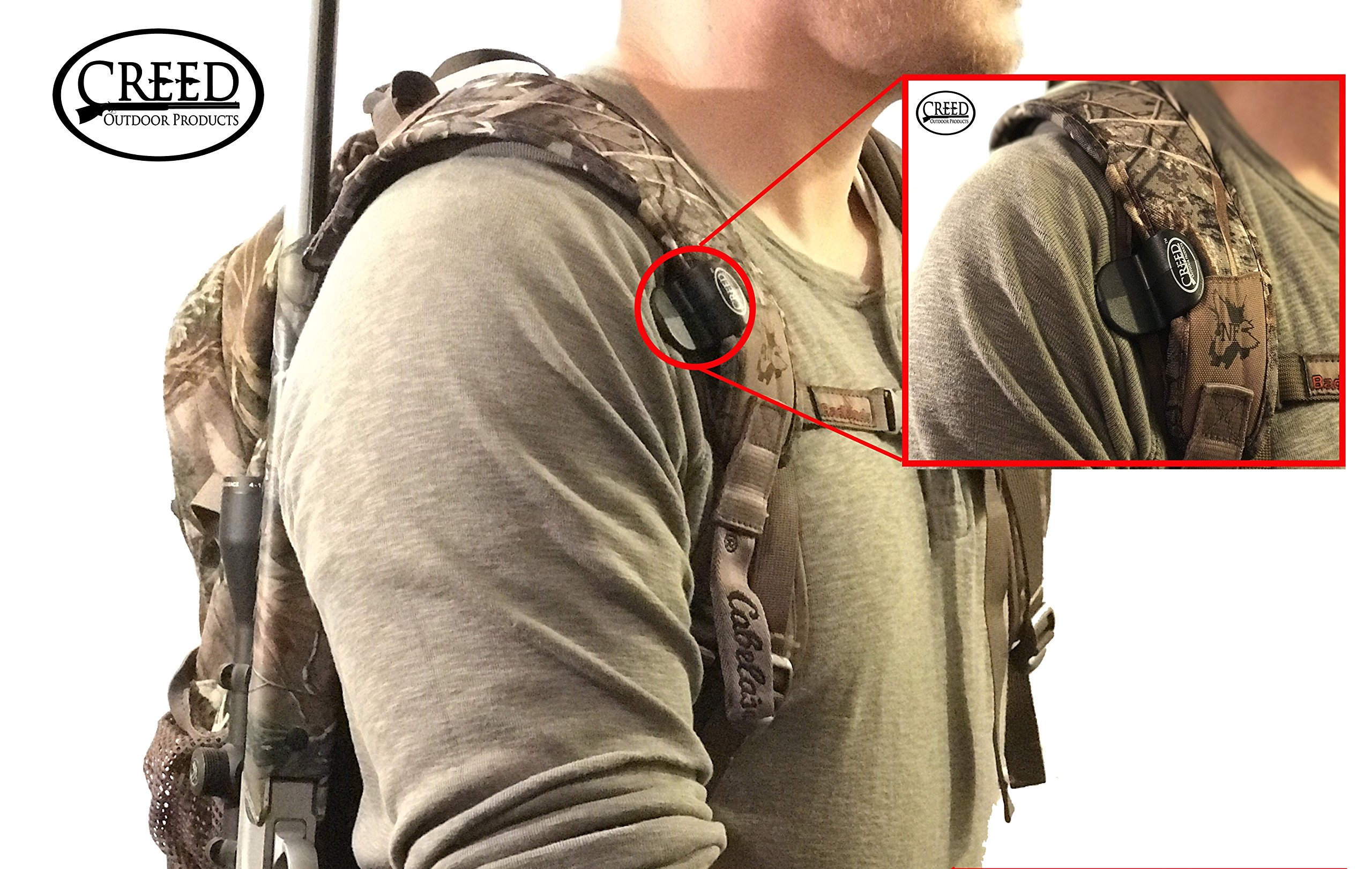 Sling Saddle Shoulder Clip by Creed Outdoors, Carry Your Rifle Hands