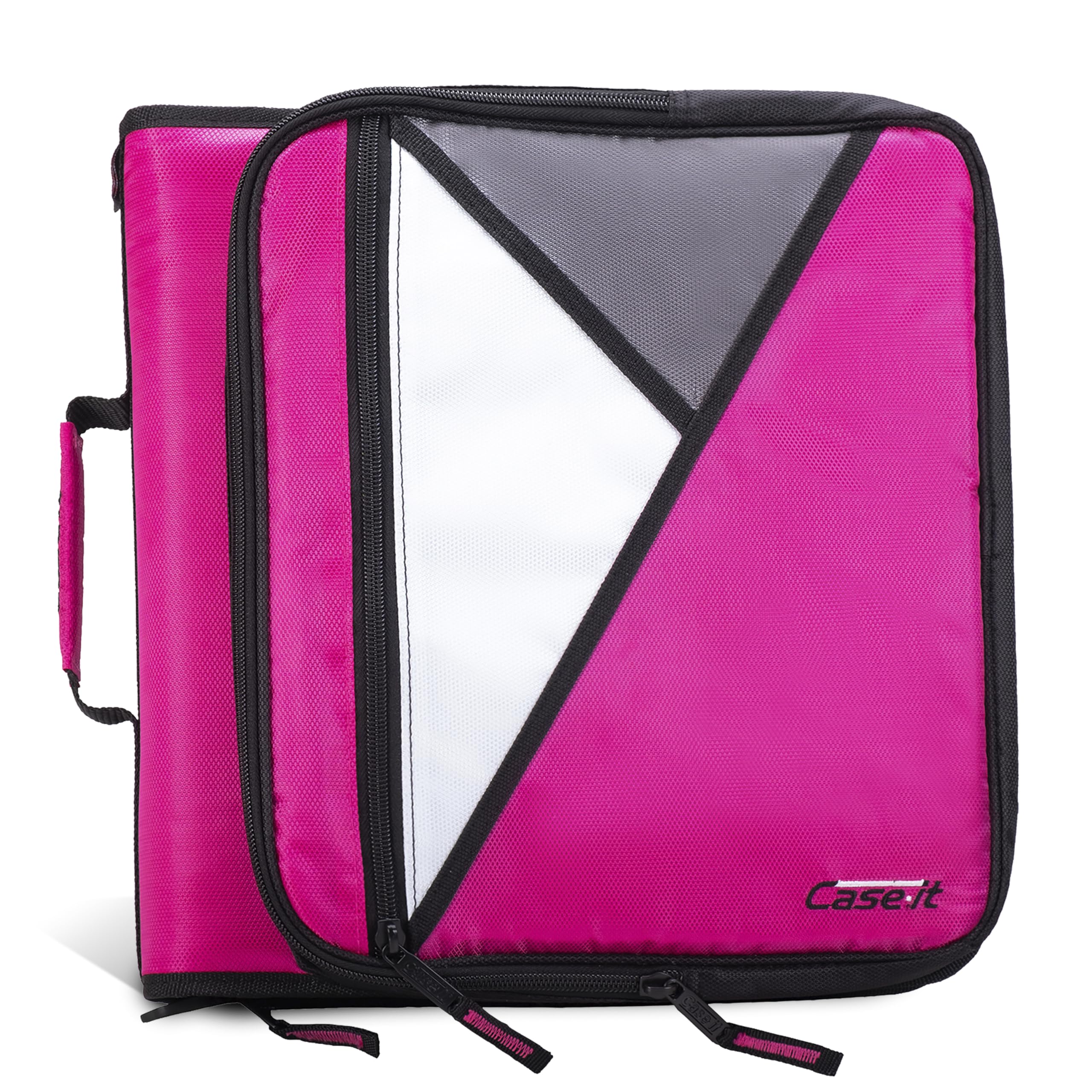 Case-it Universal Zipper Binder | 2-Inch O-Rings, 13-Inch Laptop/Tablet Padded Pocket, 400 Sheet Capacity, Multiple Storage Pockets & Shoulder Strap |