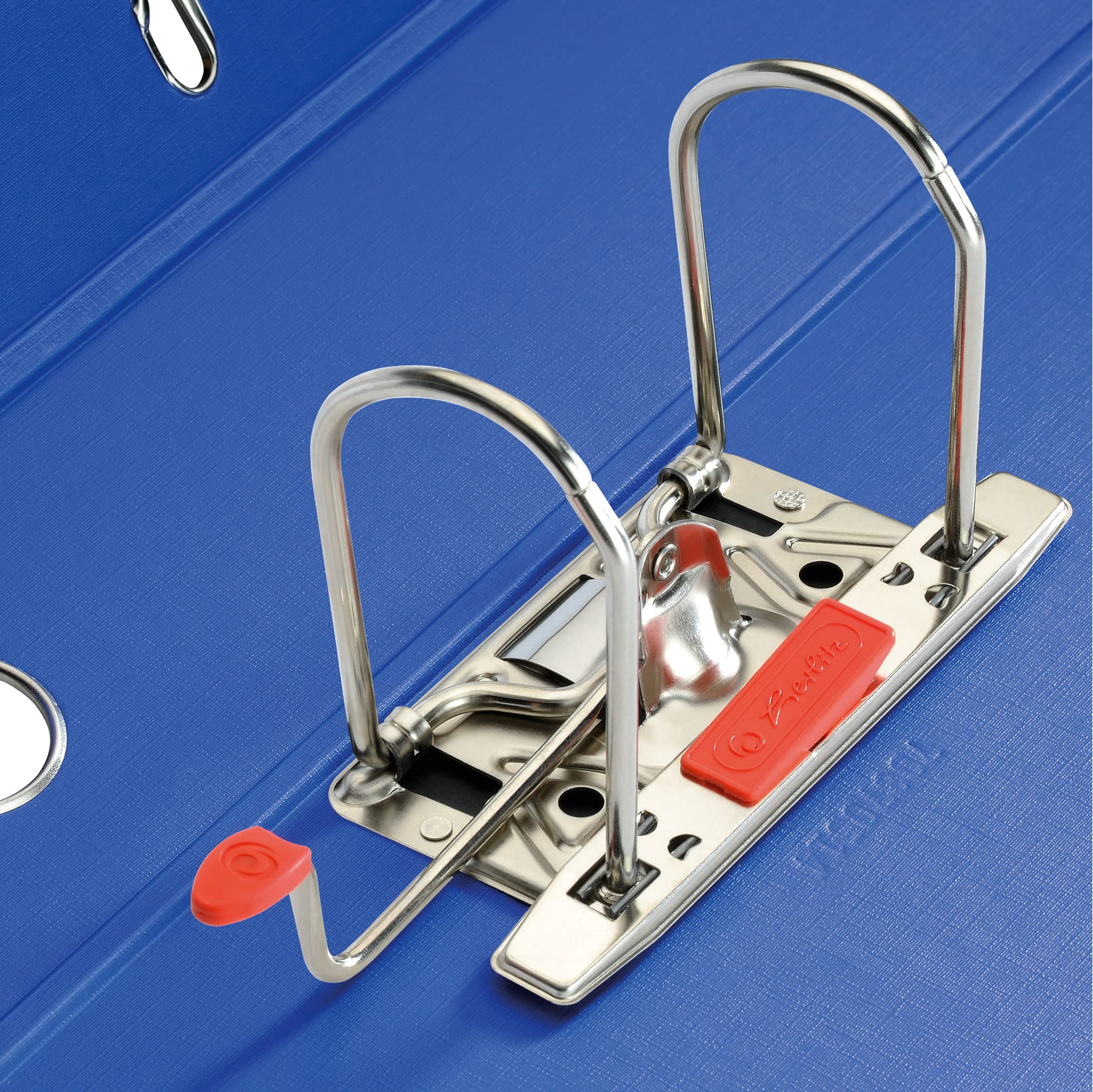 Herlitz 10834331 - Raccoglitore ad Anelli maX.file protect+ A4, 8 cm, colore: blu (confezione da 4 pezzi, blu)
