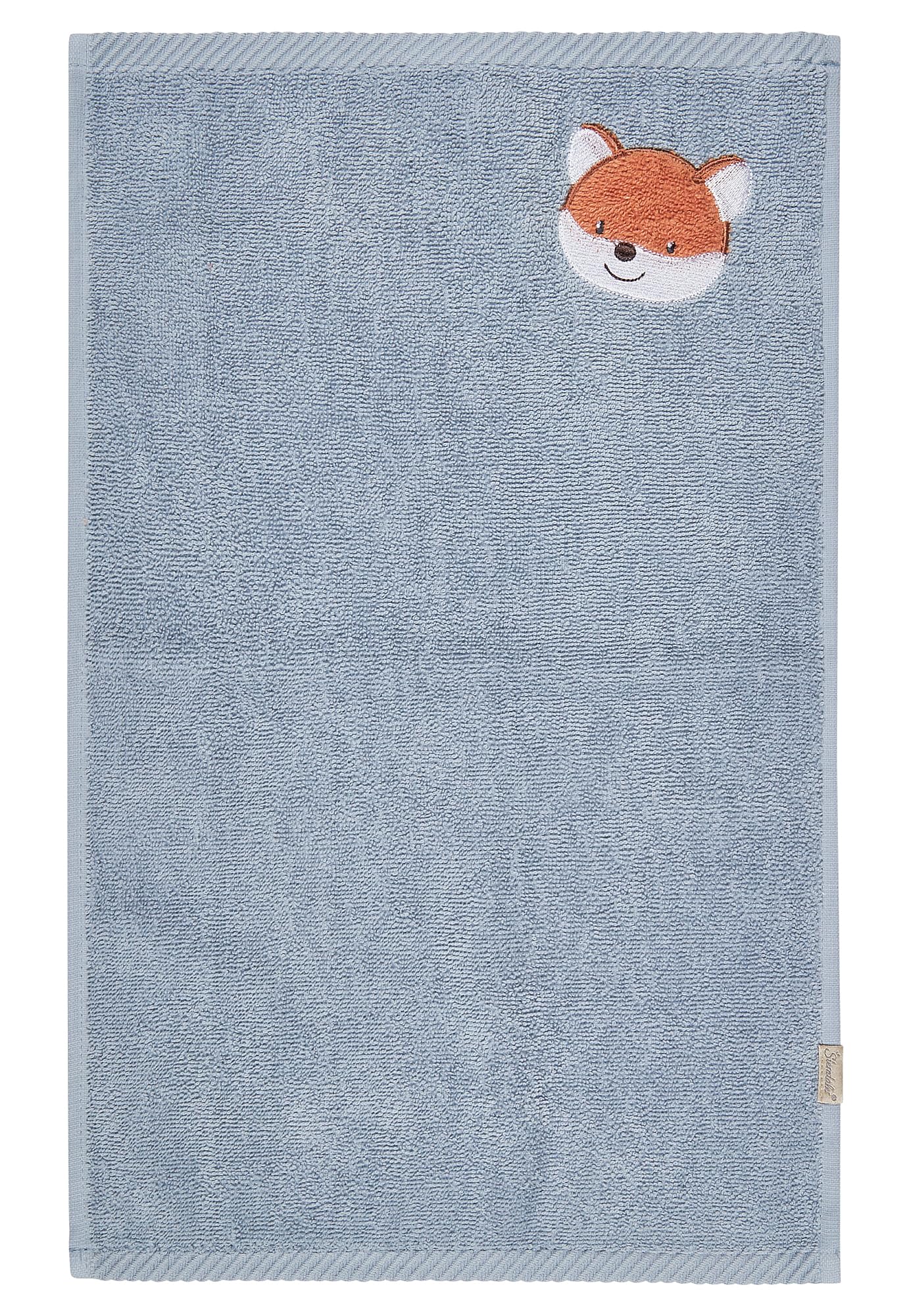 Sterntaler Multipack Frottee Fuchs Filou Set, Kapuzenbadetuch 100x100 cm, 2 Kinderhandtücher und 2 Waschlappen, saugfähige Baumwolle, weich & hautfreundlich, graublau
