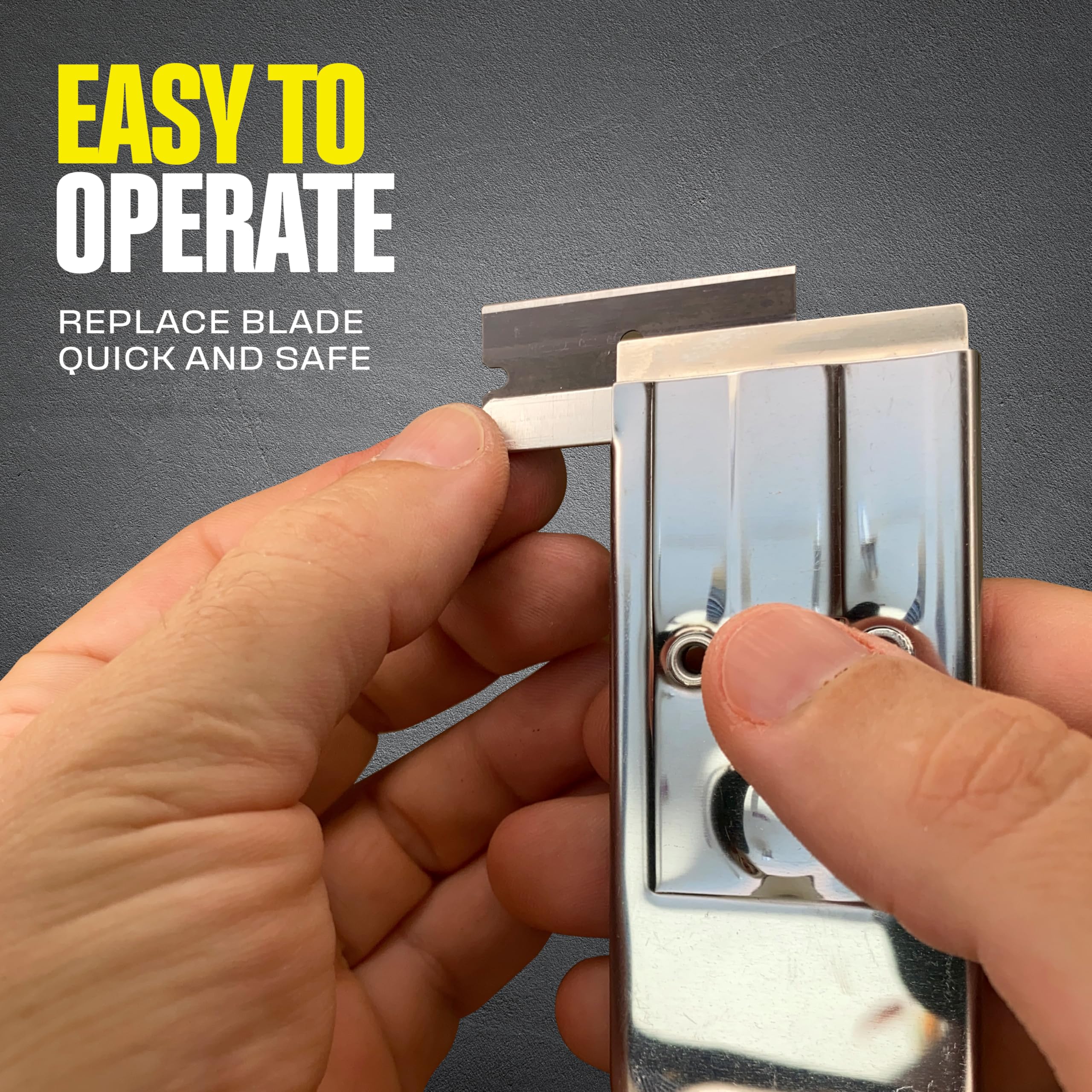 Berkling Retractable Razor Blade Scraper, Stainless Steel for Stickers — Amazon image 5