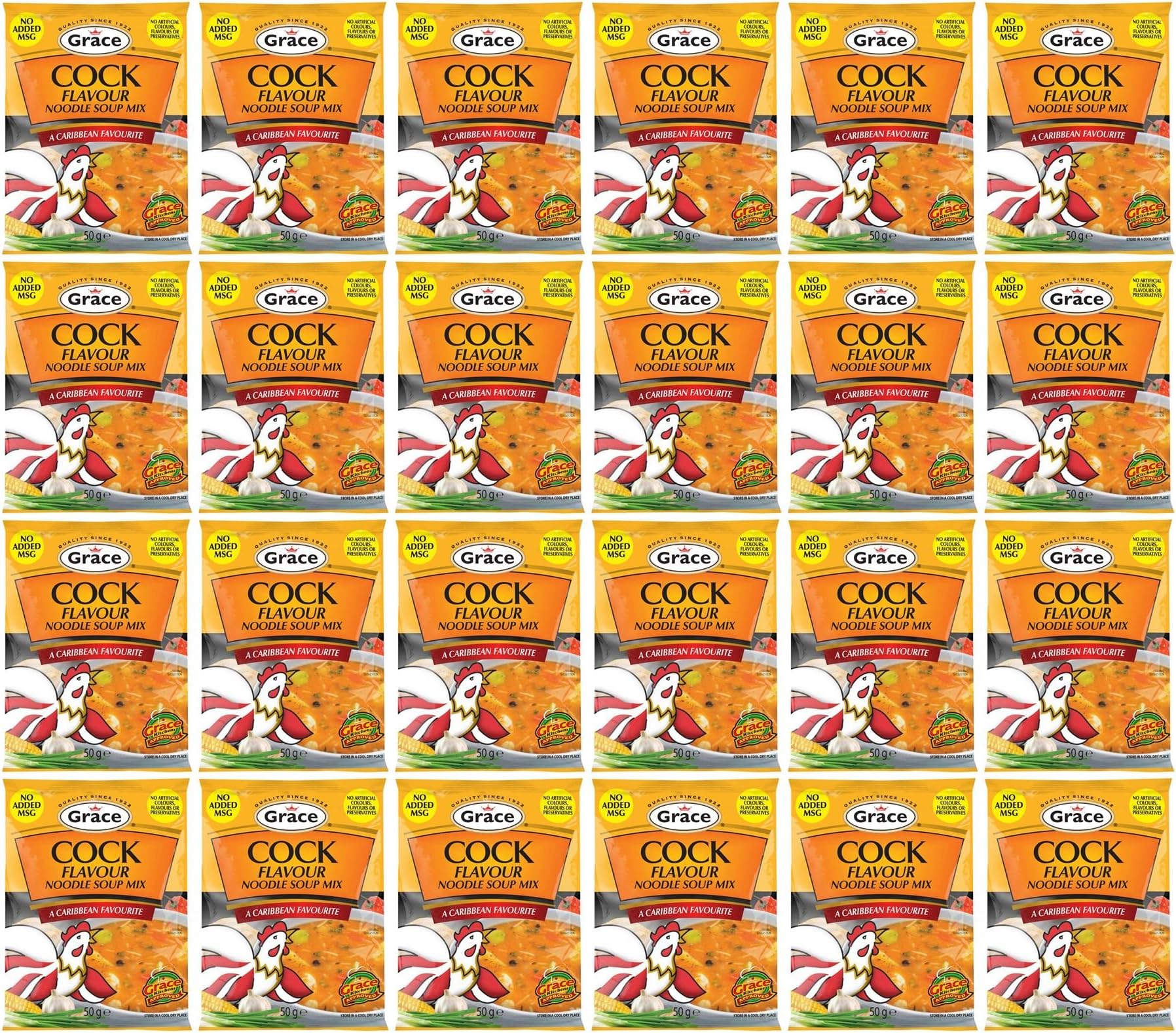 (Pack of 24) Grace Cock Flavour Noodle Soup Mix 50g
