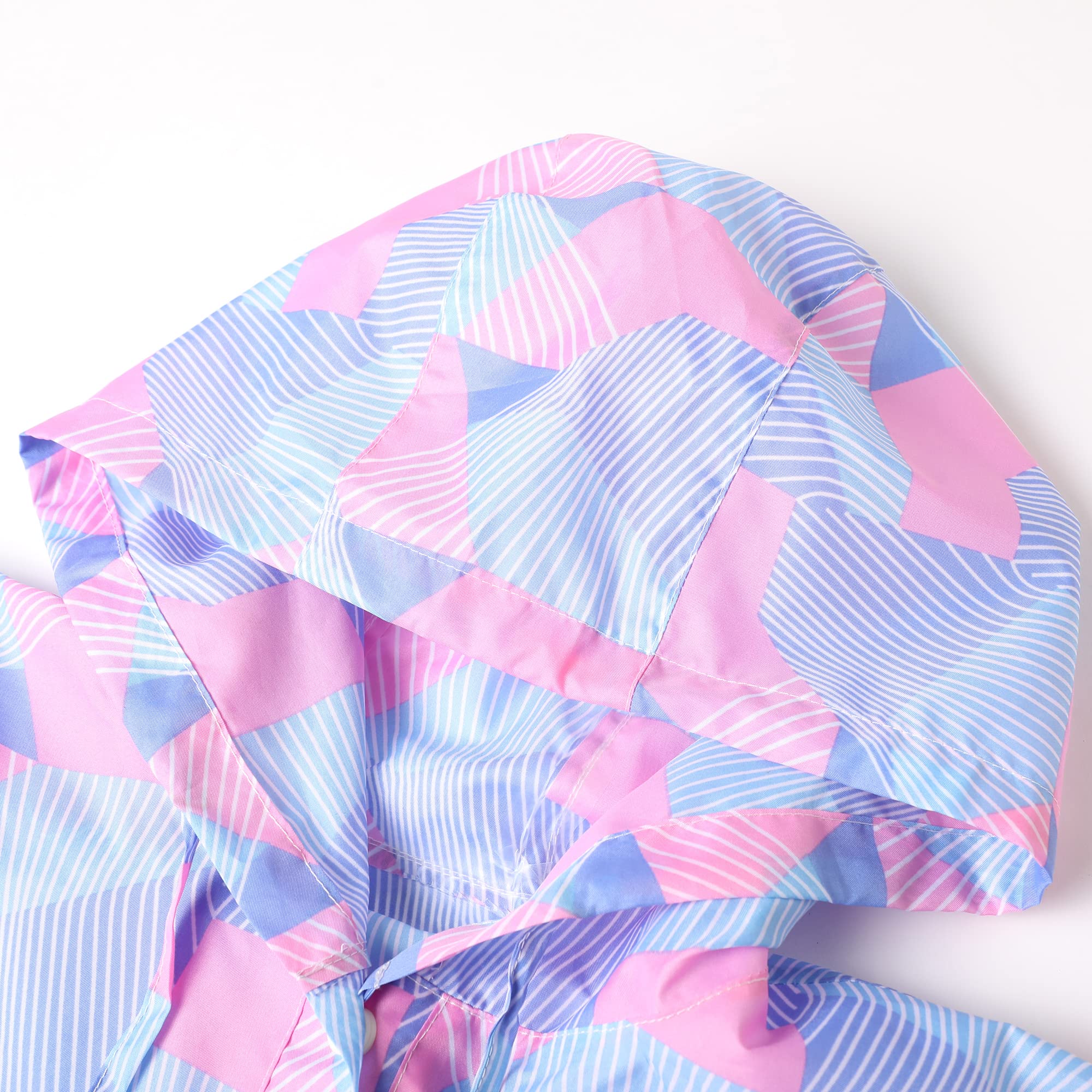 QIKADO Poncho Antipioggia Bambino, Poncho Pioggia Bambina con Cappuccio e Bottoni Portatile