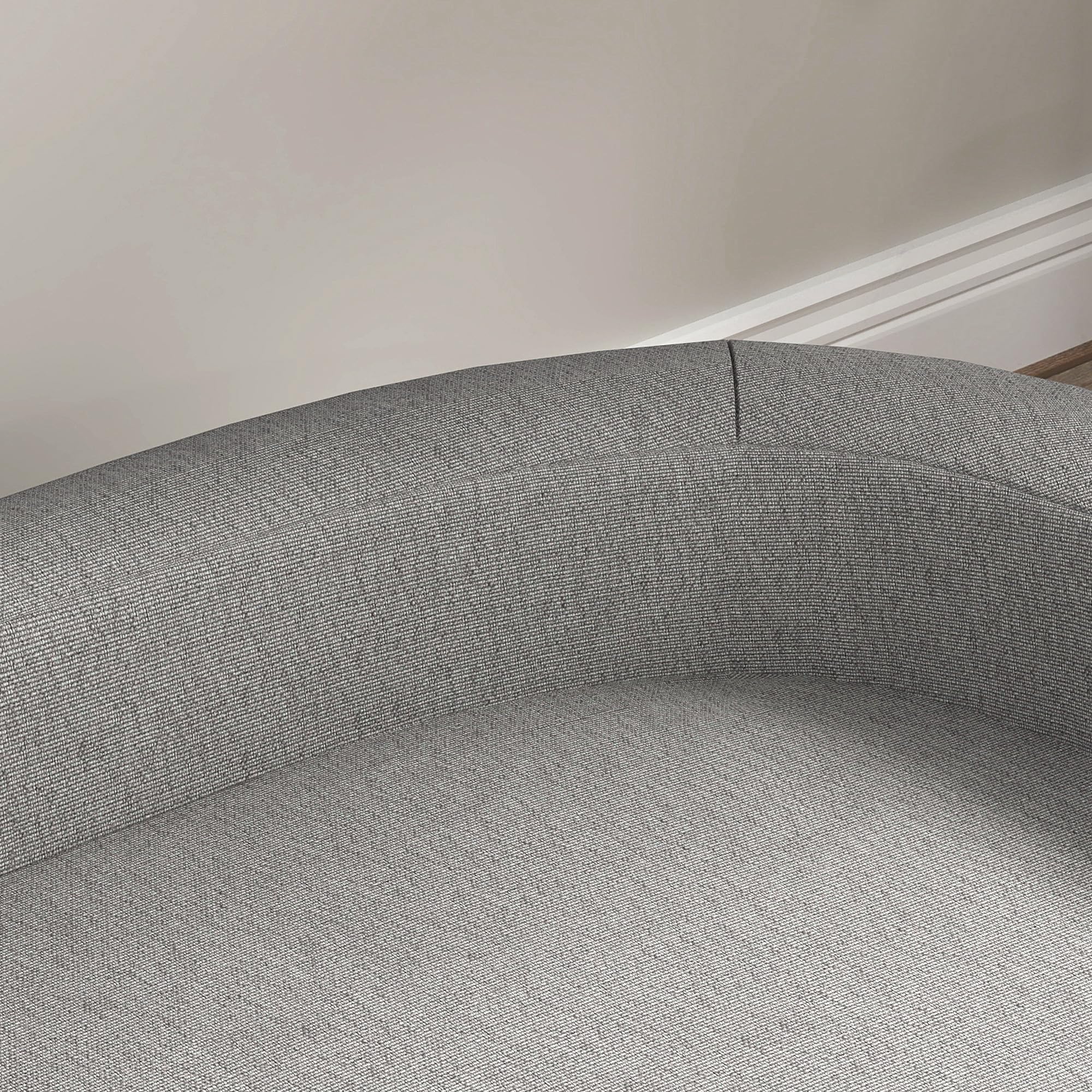 PawHut Divano per Cani di Taglia Grande con Gambe Rialzate e Cuscino Sfoderabile, Divanetto per Cani in Poliestere e Legno, 98x67x25 cm, Grigio